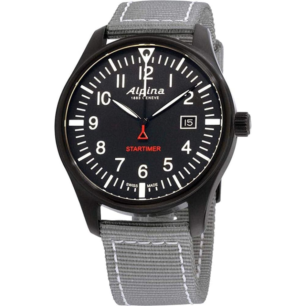 ALPINA STARTIMER PILOT AL 240B4FBS6 Men's Quartz GMT Watch - Stylish Aviation Timepiece for Travelers & Professionals