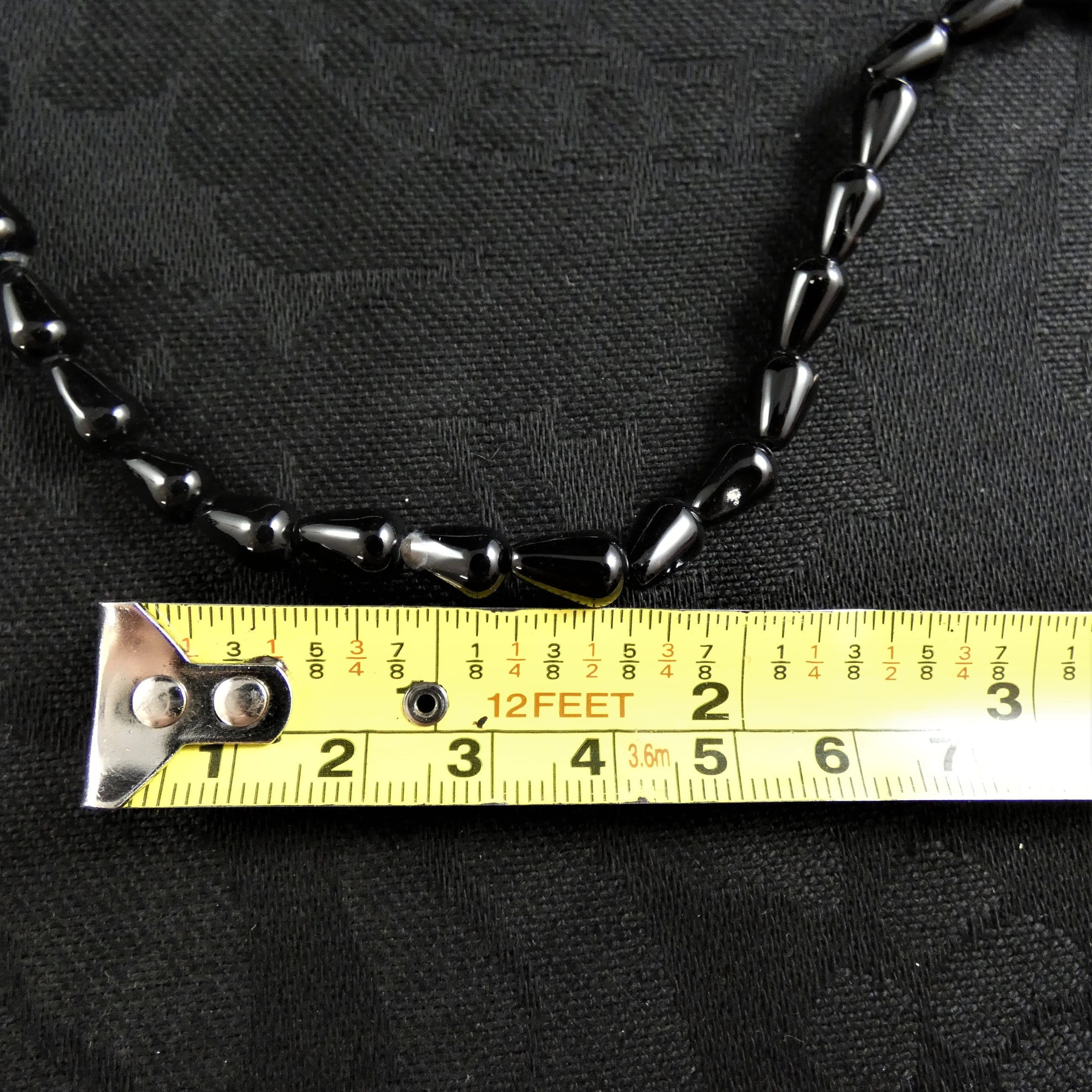 Black Agate Bead Strands - Small Teardrop Shape for Jewelry Making, DIY Bracelets & Necklaces | Healing Crystal Beads for Meditation & Spiritual Gifts