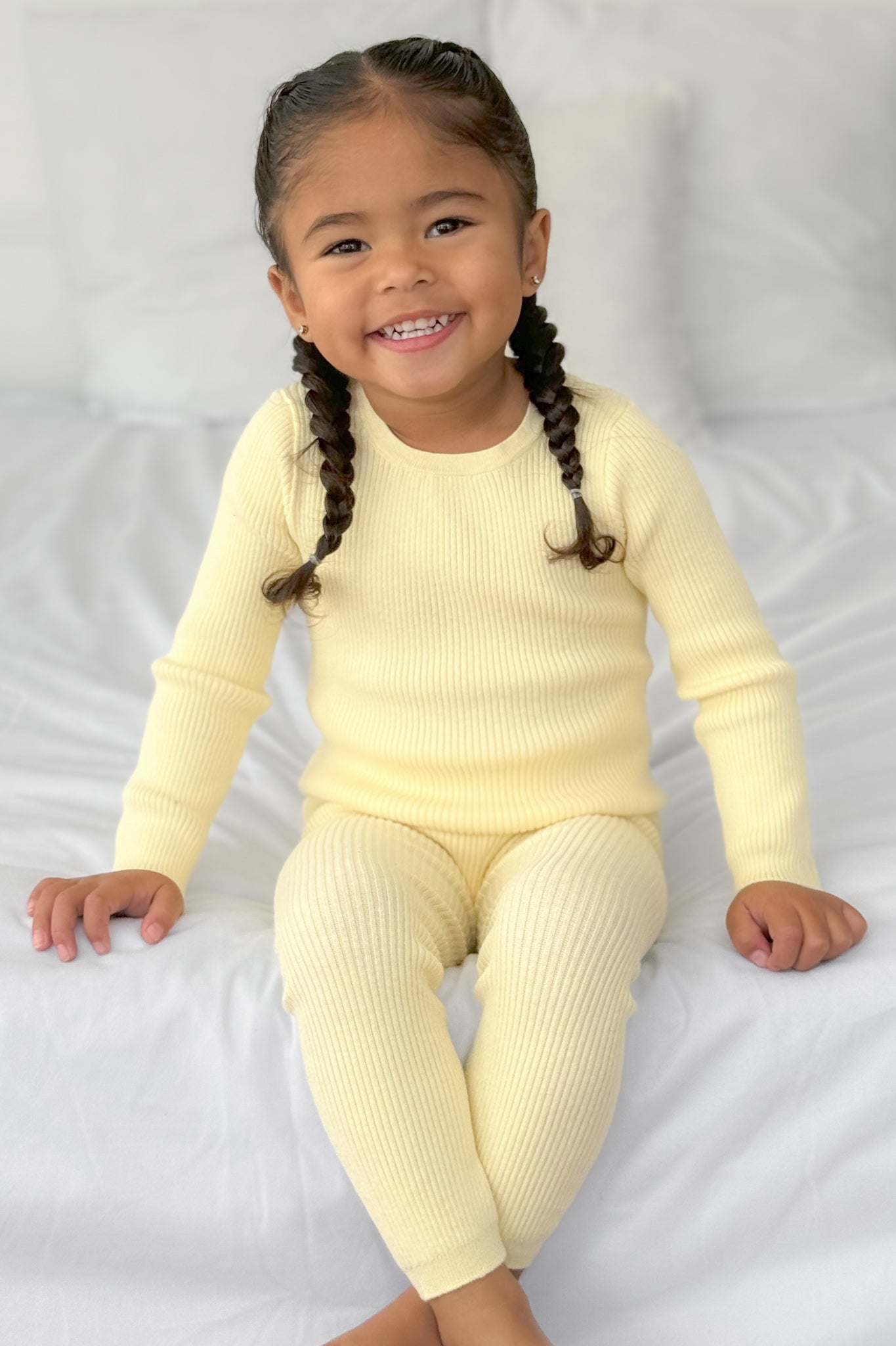 Women's Knitted Bodysuit Top in Daffodil Yellow - Soft Stretchy Comfort for Casual Wear & Layering