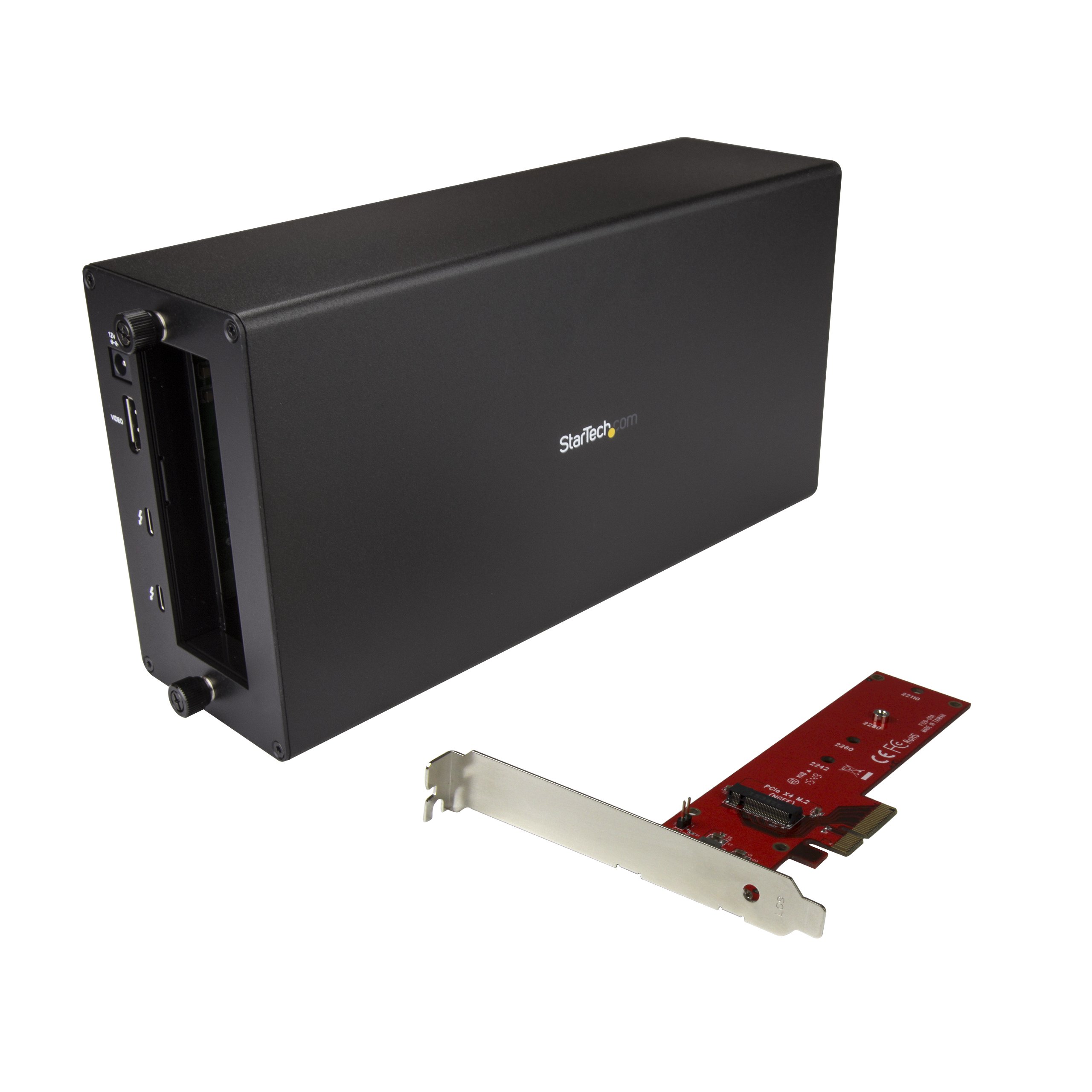 StarTech.com Thunderbolt 3 to PCIe M.2 Adapter - External Enclosure with Expansion Card | High-Speed Data Transfer for SSDs & NVMe Drives | Perfect for Mac & PC Workstations, Video Editing & Gaming Rigs