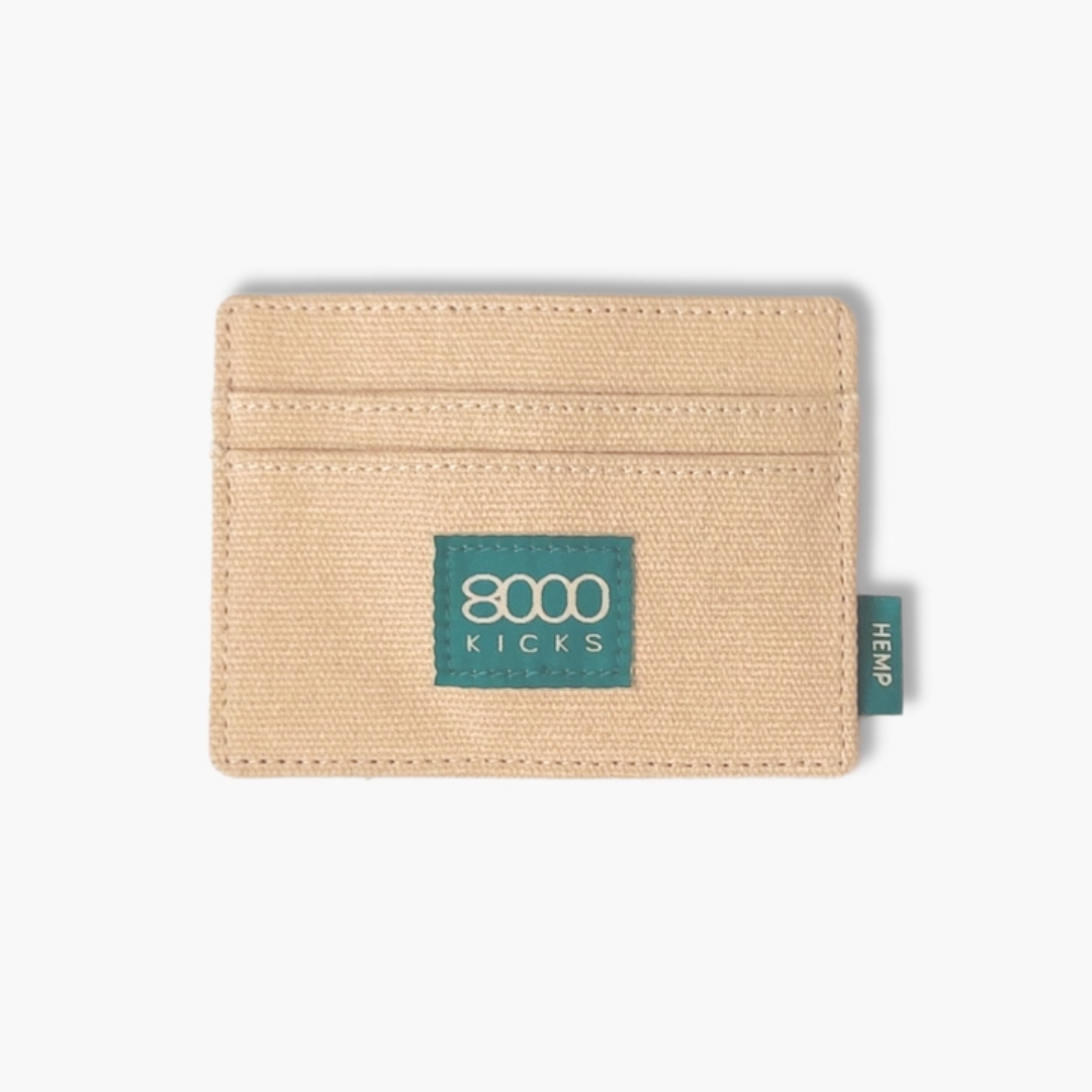 8000Kicks Eco-Friendly Hemp Cardholder - Natural & Sustainable RFID Blocking Wallet for Men & Women | Perfect for Travel, Minimalist Lifestyle & Everyday Use