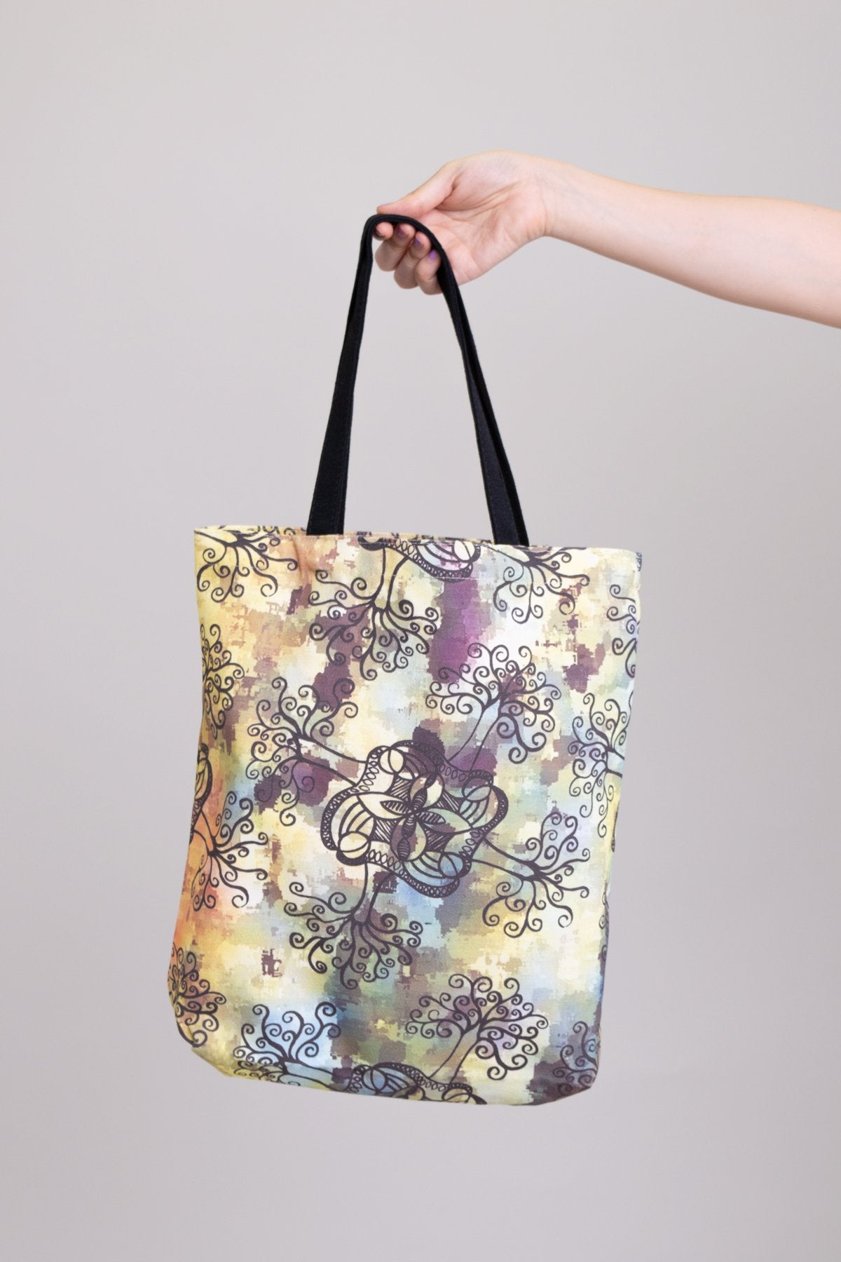 Camouflage Cotton Artwork Tote Bag - Eco-Friendly Reusable Shopping Bag for Groceries, Beach, and Daily Use