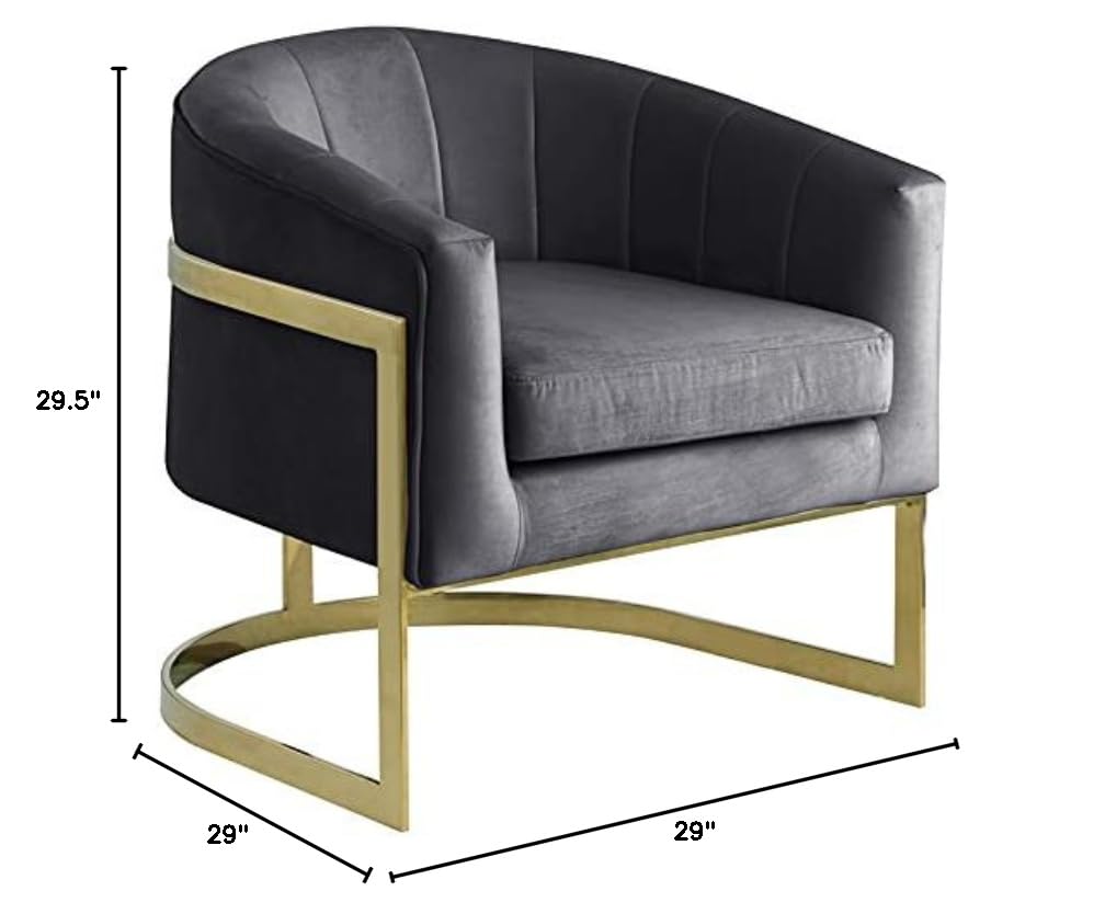 Best HX10 Accent Chair by Master Furniture - Modern Grey Upholstered Lounge Chair for Living Room, Bedroom & Office Decor