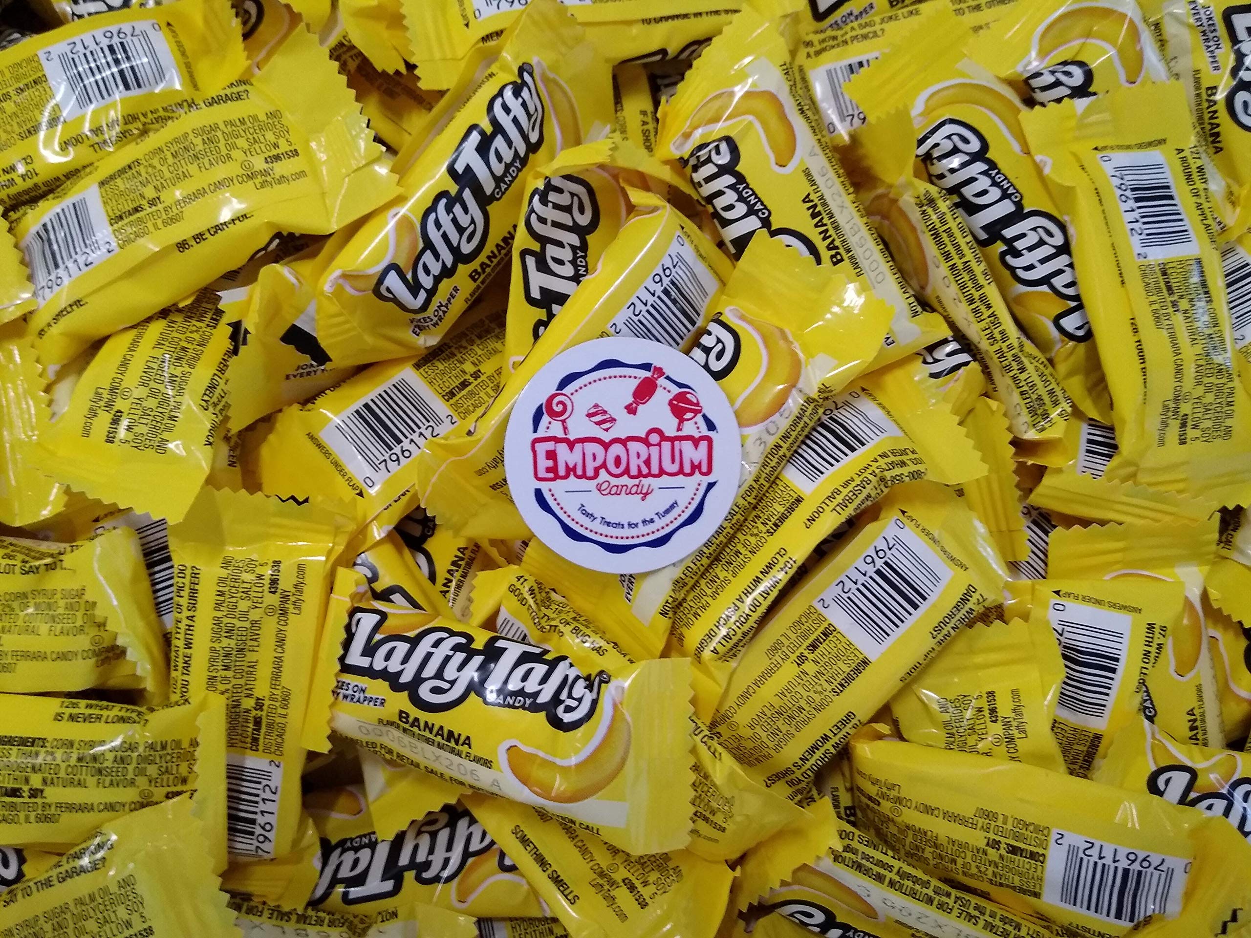 Fresh Banana Taffy Candy - 1.5 lb Bulk Pack of Wrapped Chewy Taffy for Parties, Gifts & Snacking