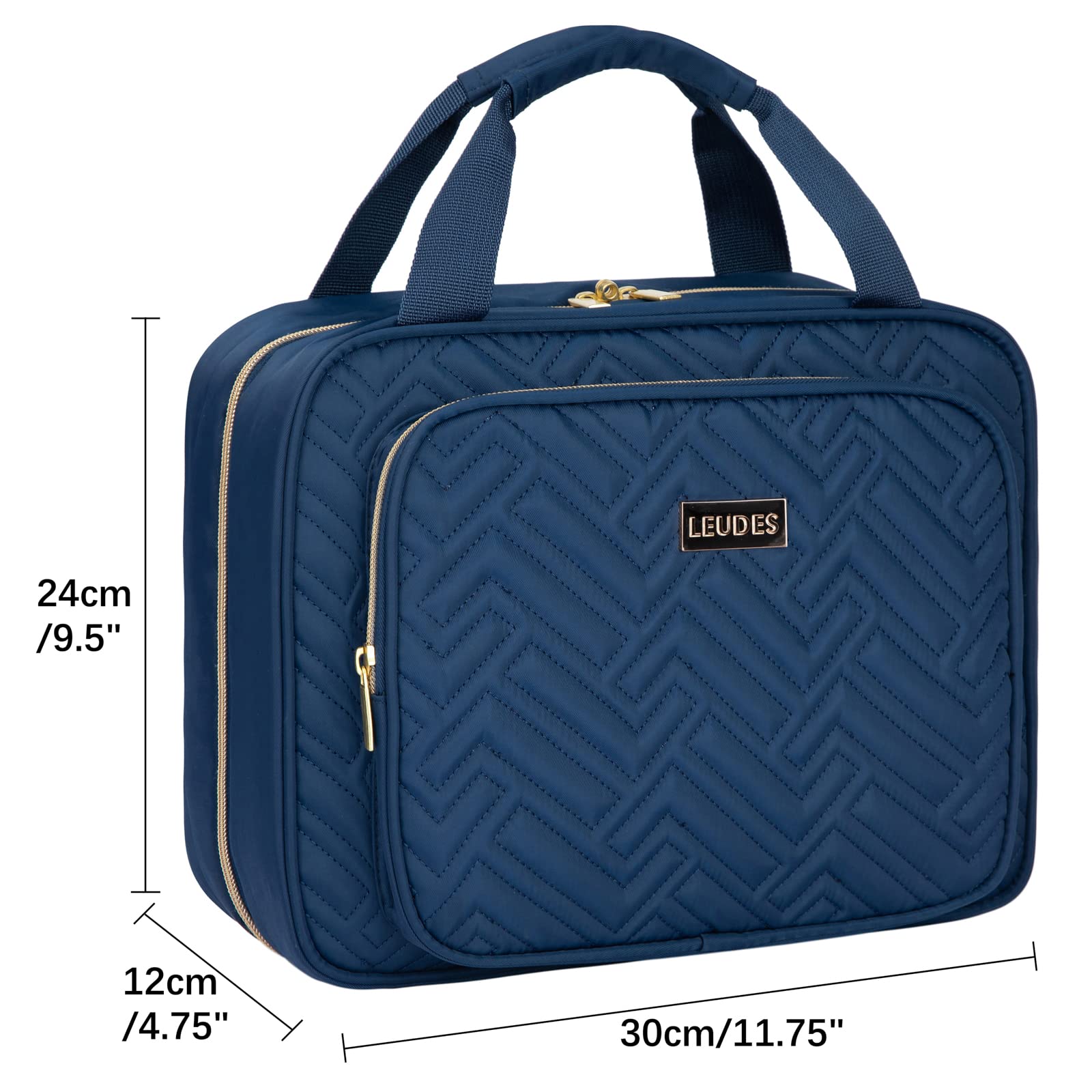 **Leudes Large Blue Travel Pill Organizer - Portable Medicine Storage Case for Pills, Vitamins, Fish Oil & Supplements - Perfect for Home, Car & Travel Use (Men & Women)**