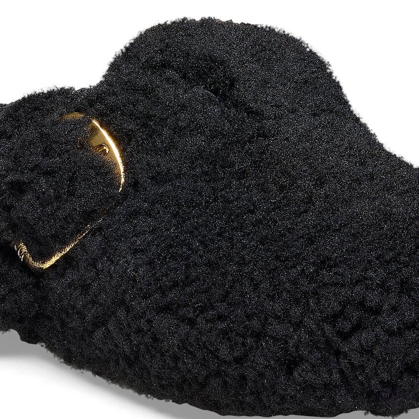 Birkenstock Boston Big Buckle Shearling Clogs for Women - Soft Suede Leather with Gold Buckle & Cozy Shearling Lining - Comfortable House Slippers for Indoor/Outdoor Wear
