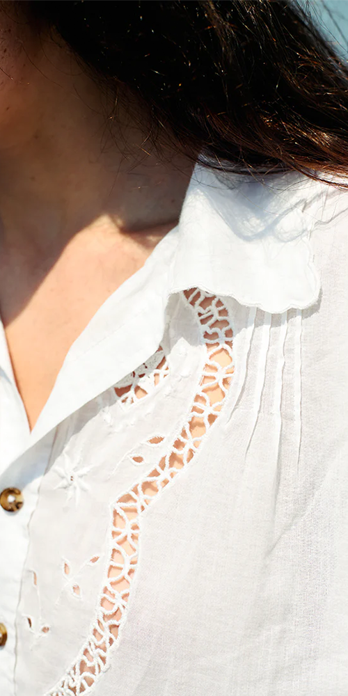 Cezanne Women's White Blouse - Elegant Casual Tops for Work, Office & Everyday Wear | Breathable & Comfortable Fabric