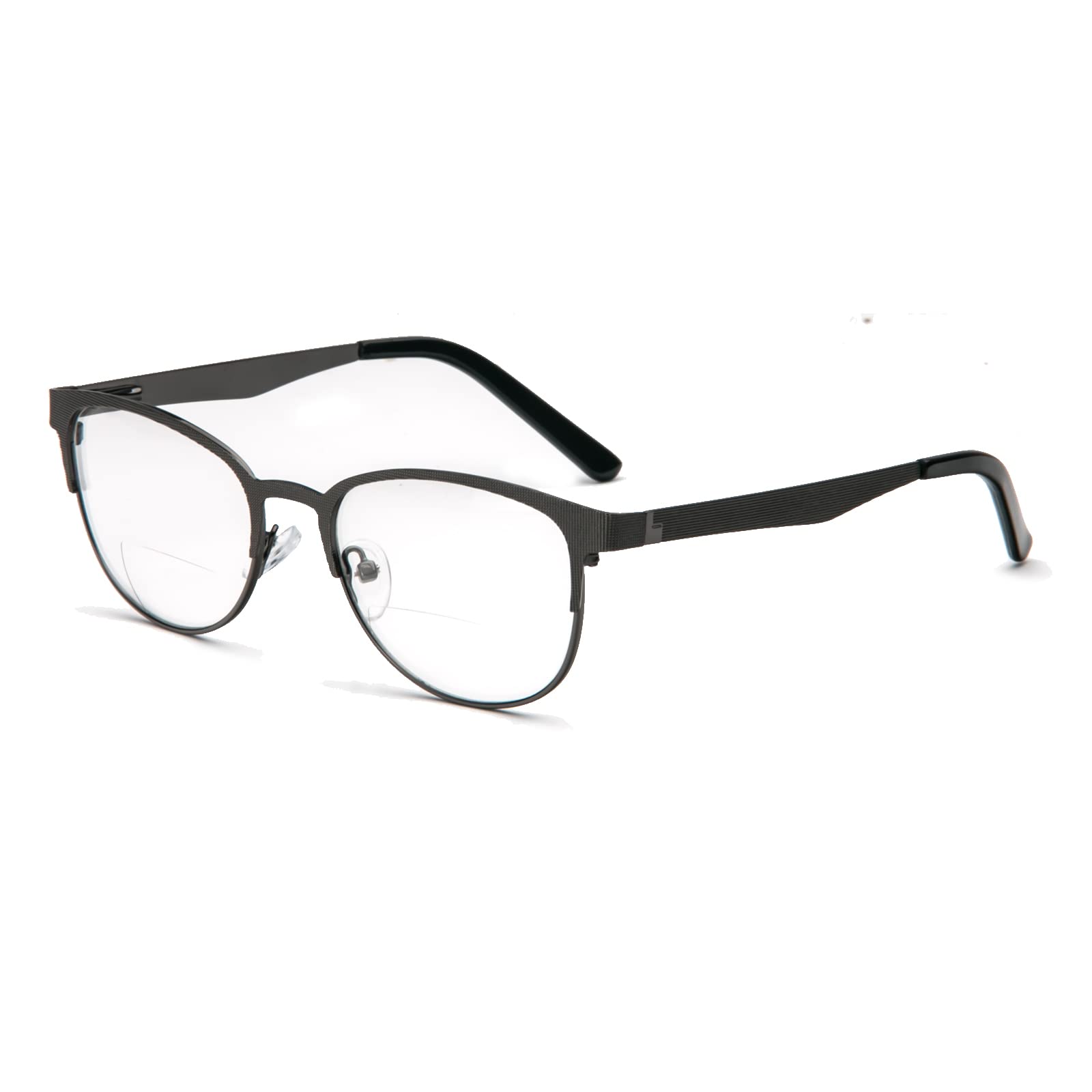 MMOWW Bifocal Reading Glasses for Women - Blue Light Blocking, Purple Frame (1.00) for Work & Screen Time