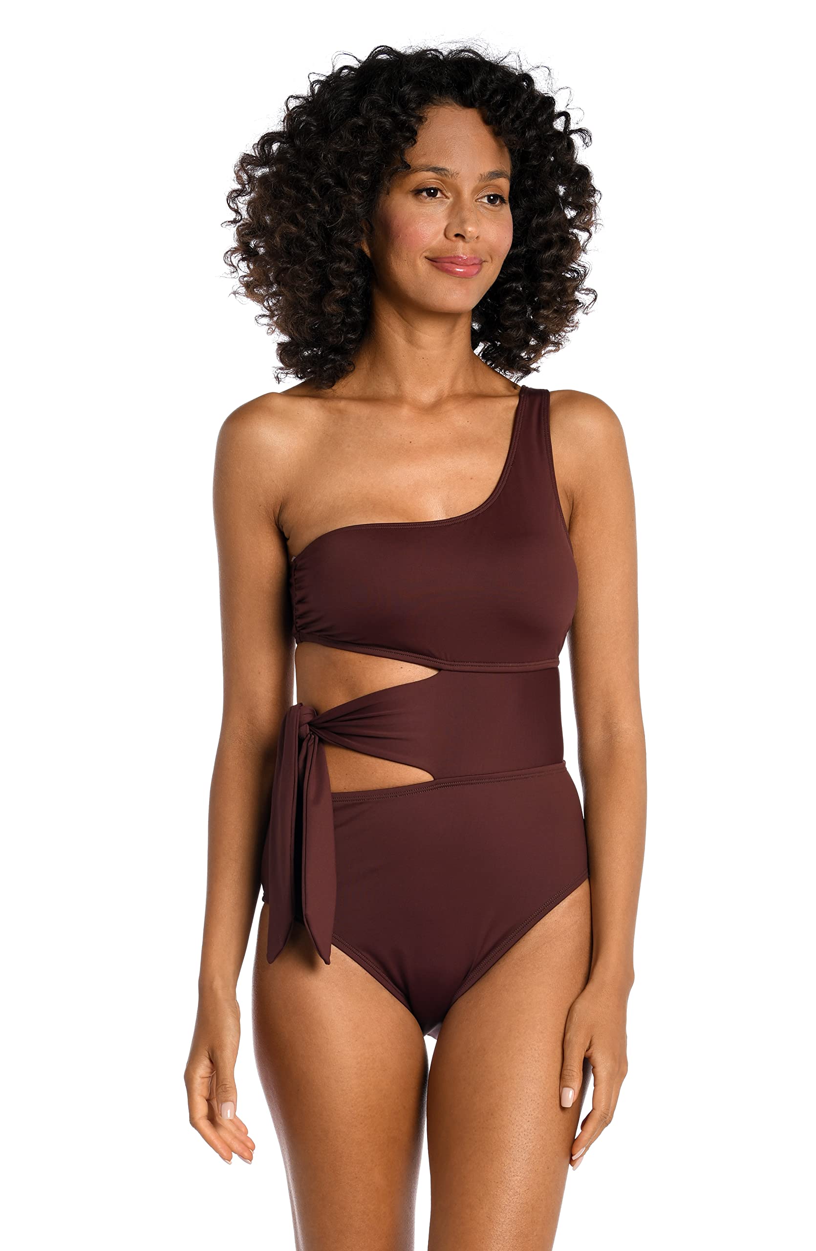 La Blanca Women's One Piece Swimsuit - Island Goddess Shoulder Design, UPF 50+ Sun Protection, Comfortable & Stylish Swimwear for Beach, Pool & Vacation