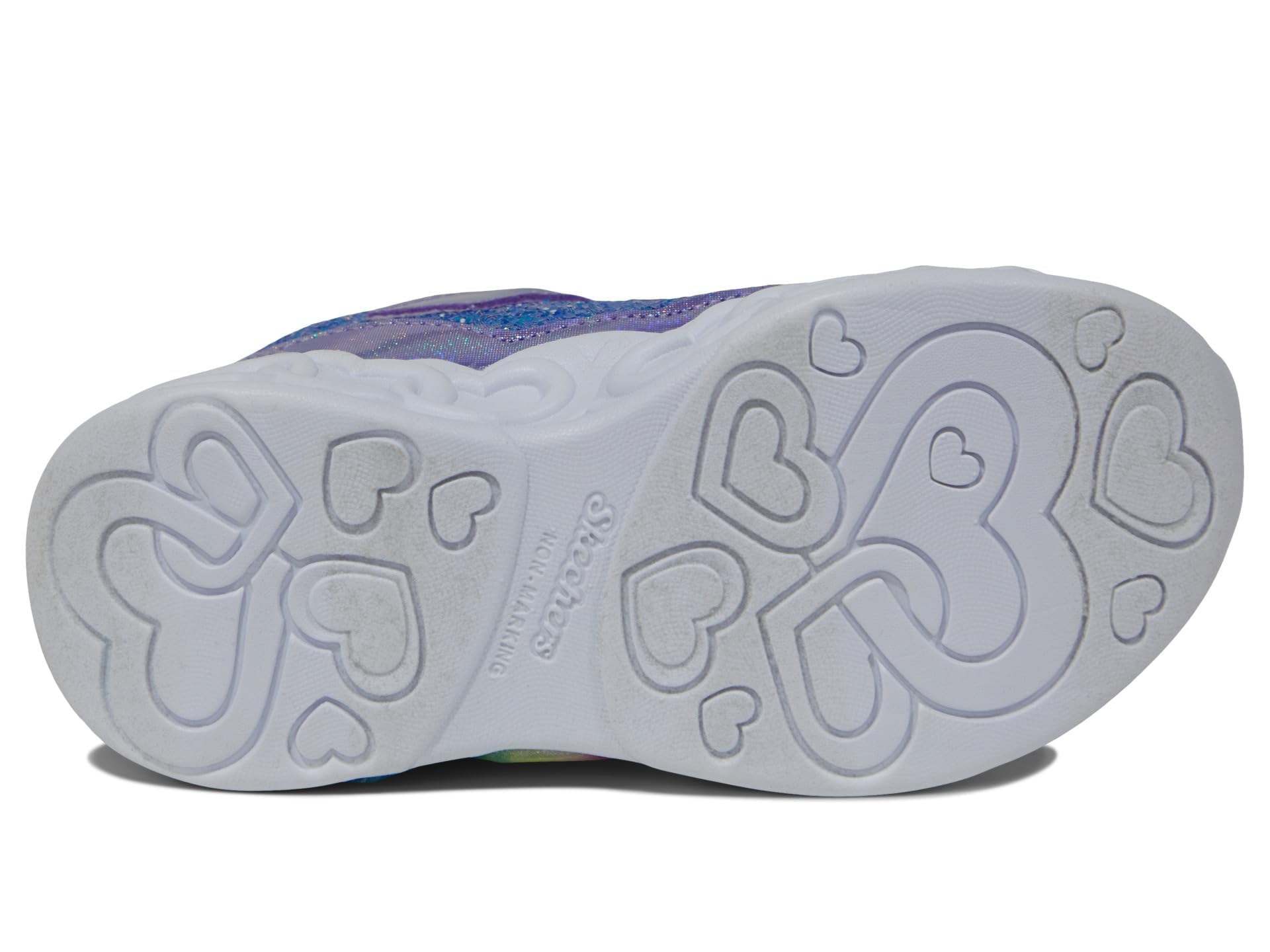Skechers Girls' Infinite Heart Light-Up Sneakers - Sparkly LED Shoes for Kids, Comfortable Walking & Running Shoes - Perfect for School, Playground & Nighttime Safety
