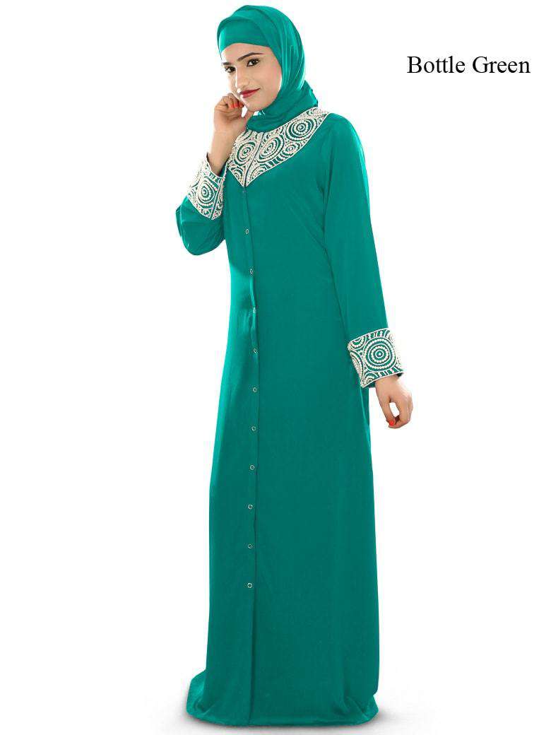 Iqra Black Burqa - Islamic Full Cover Abaya for Women - Modest Prayer Dress for Mosque & Daily Wear