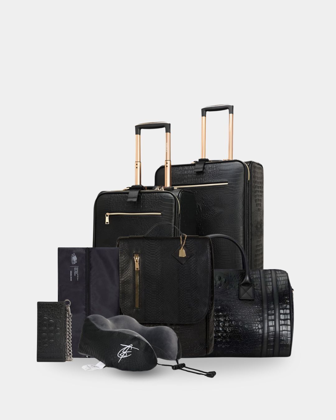 Apollo 2 Ultimate Black Travel Set - Premium Luggage & Carry-On Essentials for Business Trips & Vacations