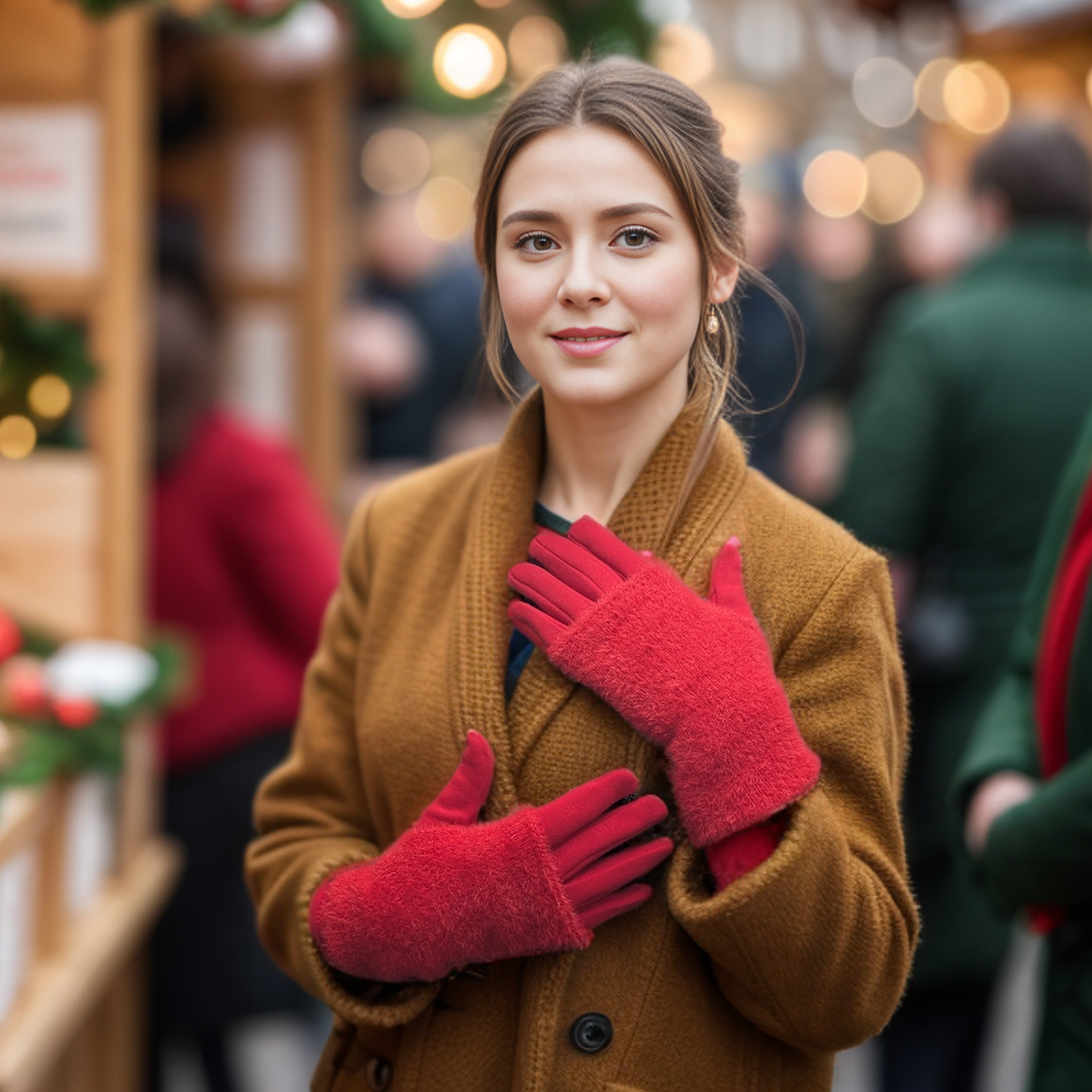 Scarlet Faux Fur Convertible Gloves - Warm & Stylish Winter Accessories for Women - Perfect for Outdoor Activities, Skiing, and Cold Weather Fashion