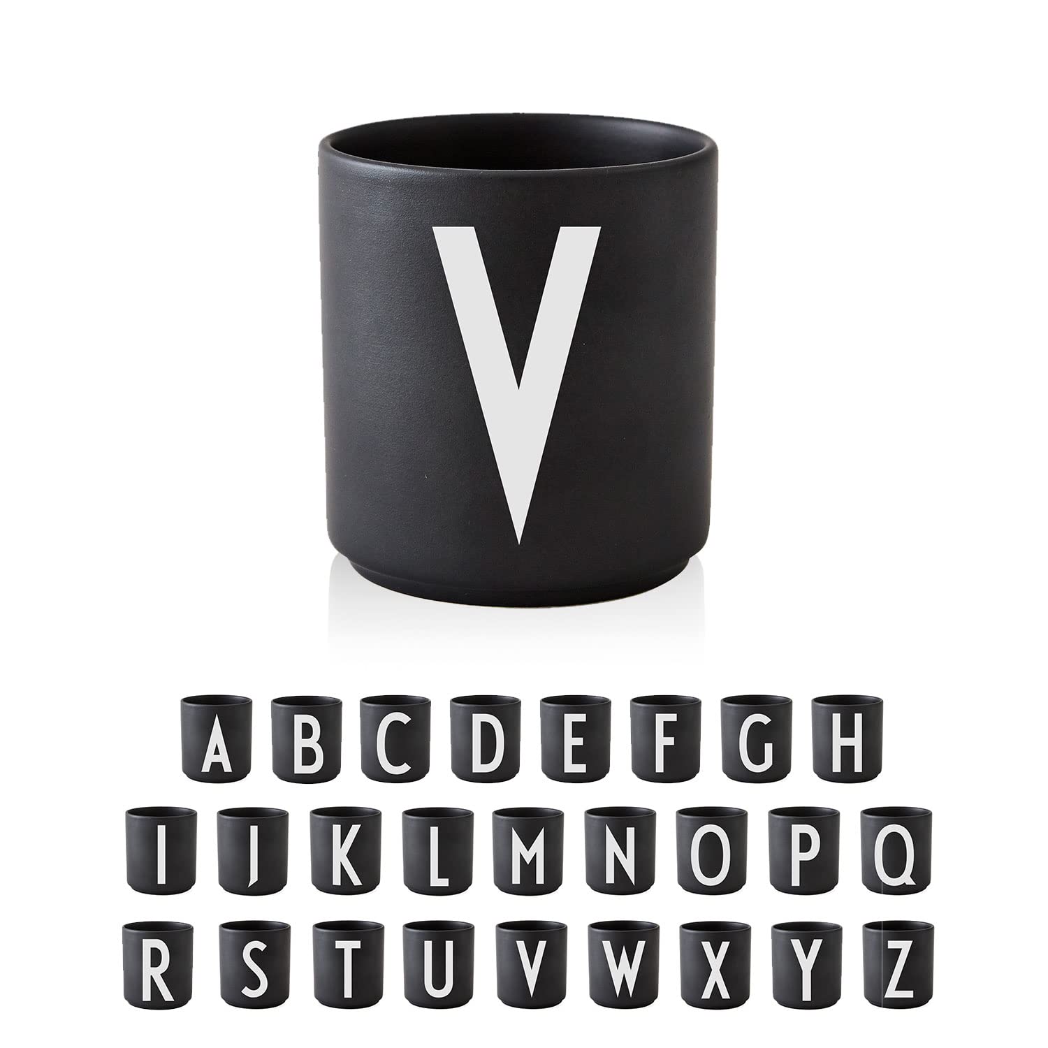Personalized Monogram Coffee Mug with Initials A-Z | 11 oz Porcelain Black Tea Cup for Men & Women | Unique Christmas, Thanksgiving & Holiday Gifts for Her, Friends & Family | Perfect for Home, Office & Coffee Lovers