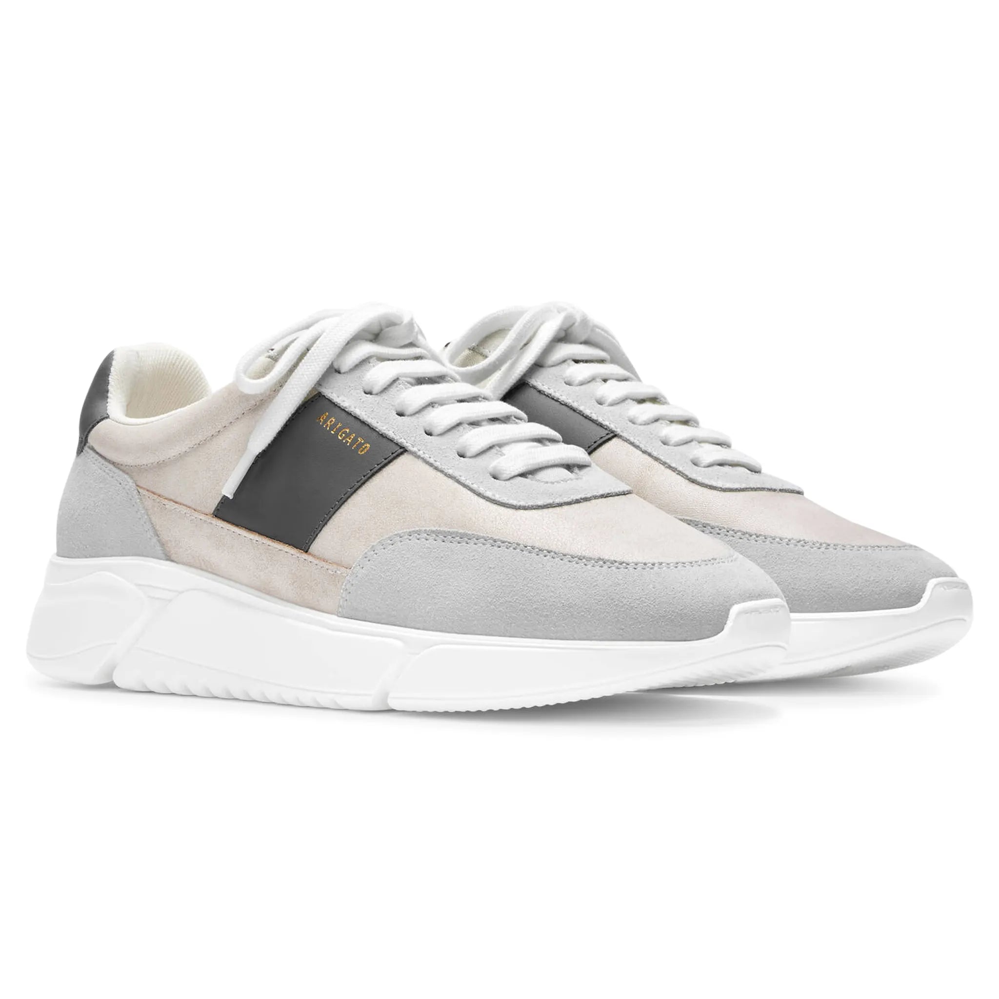 Axel Arigato Genesis Beige Grey Sneakers - Men's Casual Shoes for Walking, Running & Everyday Wear | Comfortable & Stylish Footwear for Urban Lifestyle