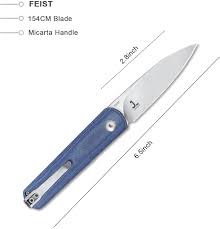 Kizer V3499C1 Folding Pocket Knife - Stonewash Blade & Denim Micarta Handles - EDC, Camping, Hiking, Outdoor Survival Gear