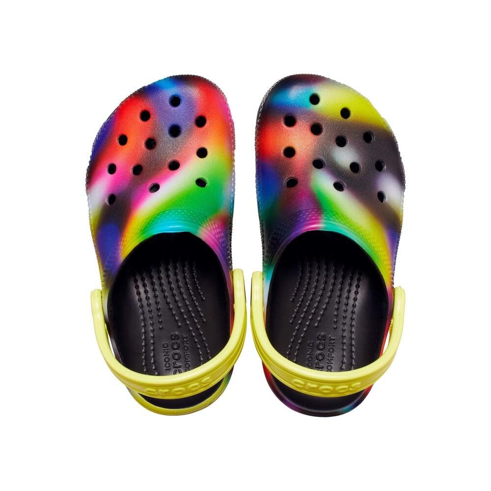 Crocs Kids' Classic Tie Dye Clogs - Comfortable Water Shoes for Boys & Girls (Infant/Toddler/Little Kid/Big Kid) | Perfect for Beach, Pool, and Everyday Wear