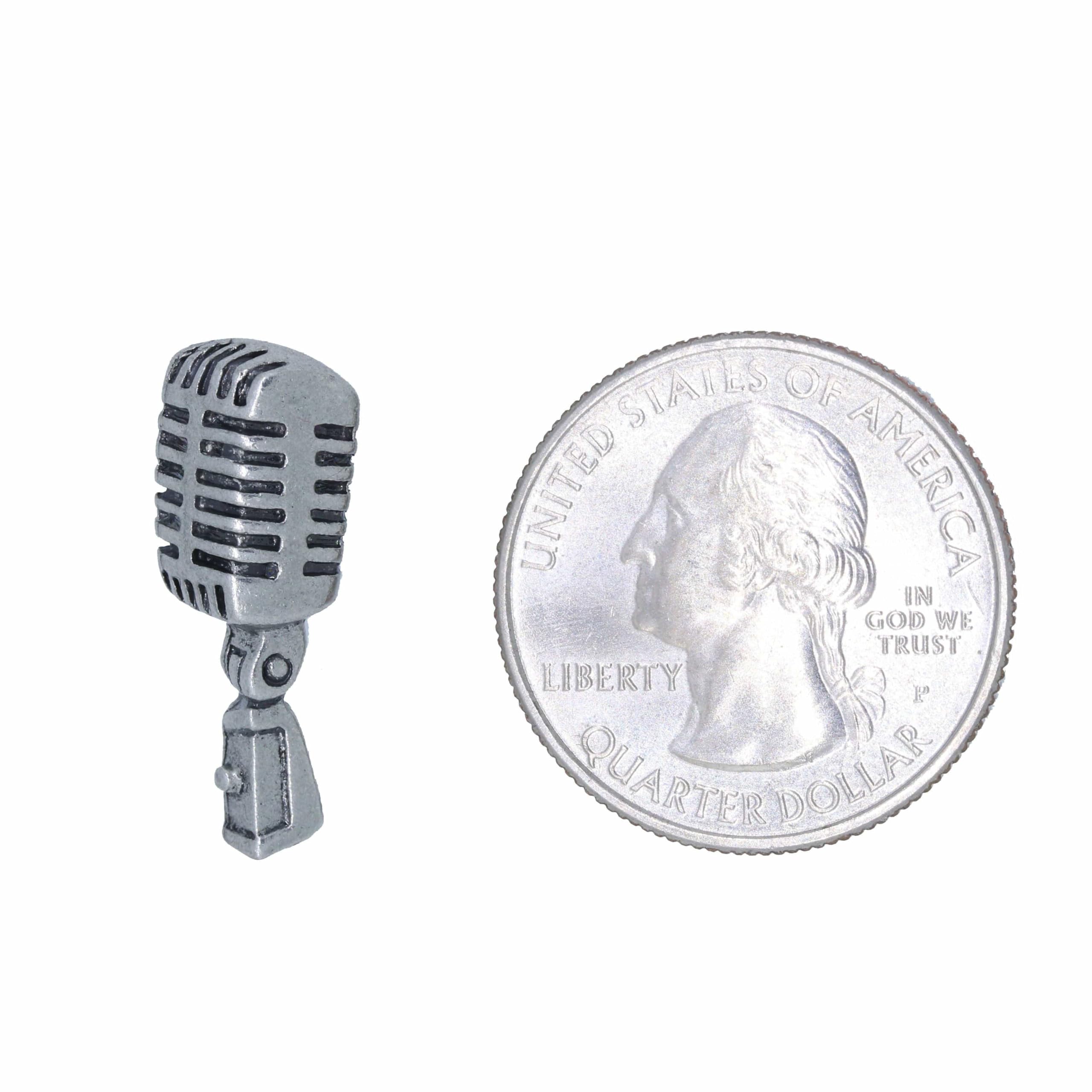 Jim Clift Design Microphone Lapel Pin - Stylish & Unique Accessory for Musicians, Podcasters & Public Speakers - Perfect for Concerts, Interviews & Professional Events