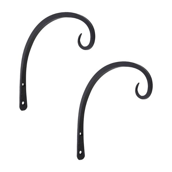 9 Inch Downcurled Bracket 2 Pack - Heavy Duty Metal Shelf Brackets for Floating Shelves, Wall Mounted Storage, and DIY Home Decor Projects