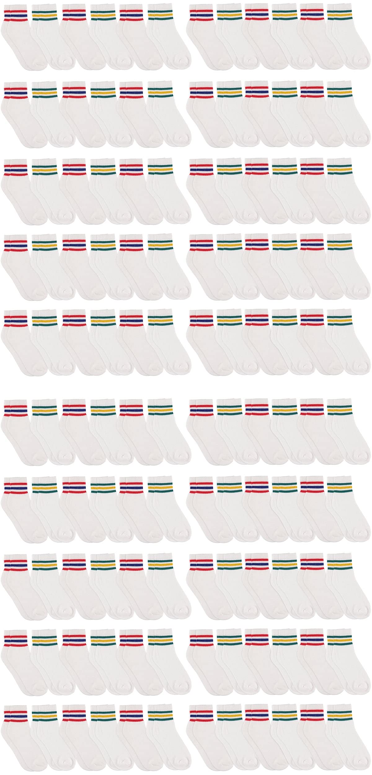 Yacht & Smith Men's & Women's Athletic Ankle Socks - Bulk Pack (12 Pairs) - Breathable Sports Socks for Running, Gym & Casual Wear - Wholesale by SOCKS'NBULK