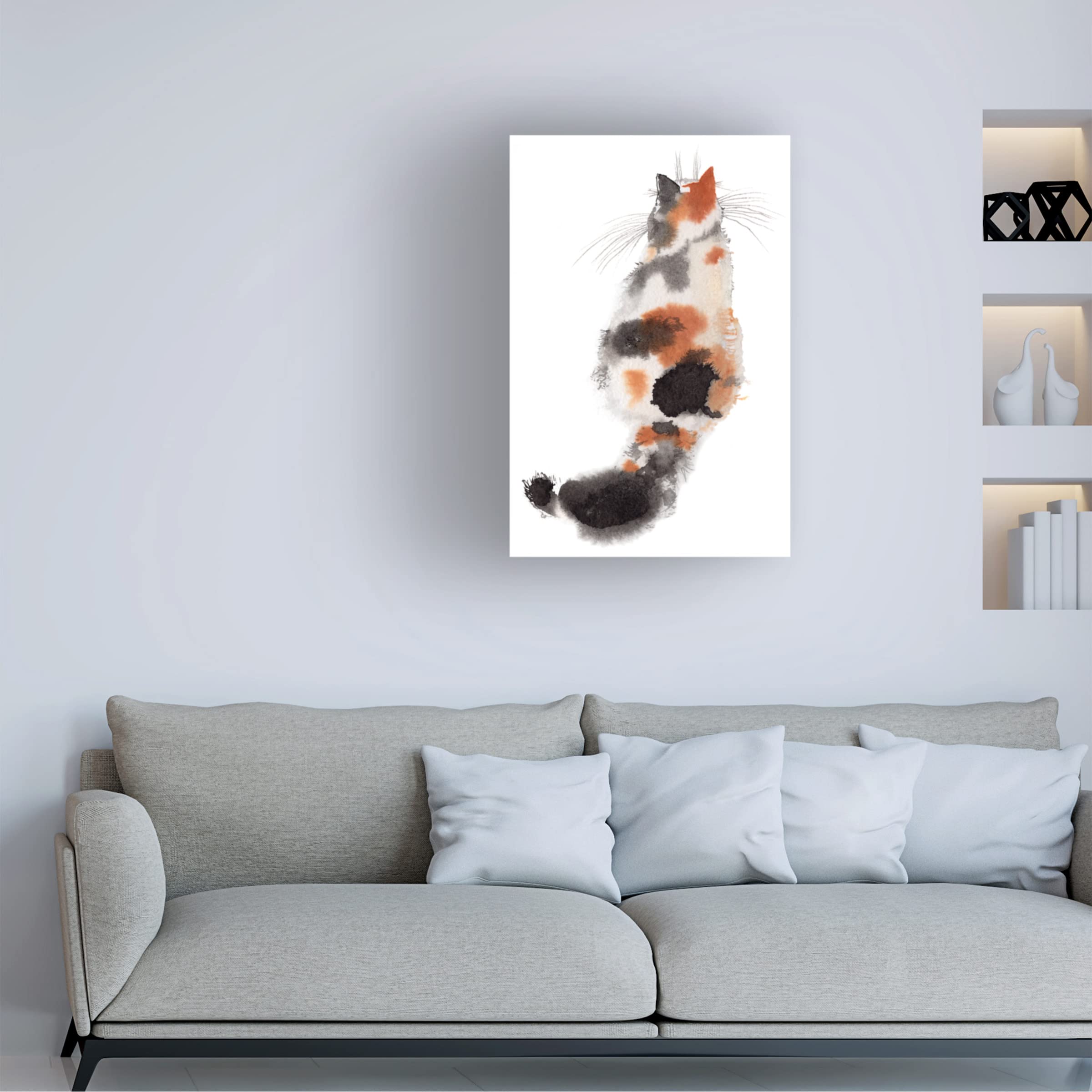 Trademark Fine Art 'Caliko' Canvas Wall Art by Elena Bolgova - Modern Abstract Painting for Living Room, Bedroom & Office Decor
