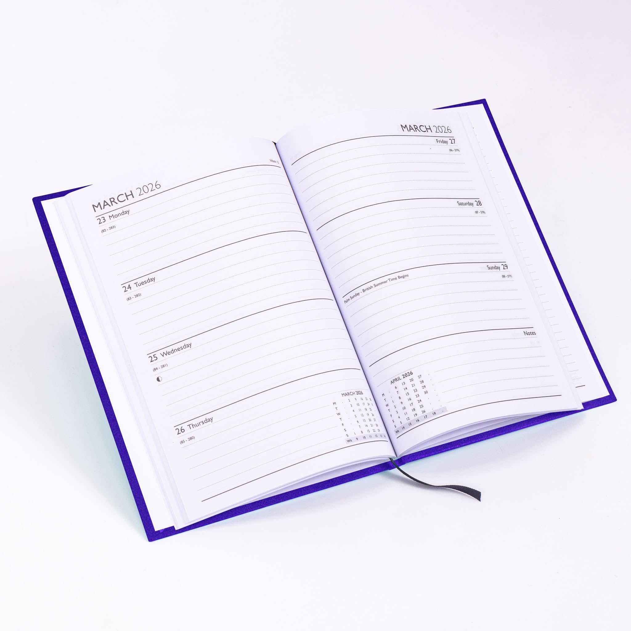 Evelay 2025-2026 A5 Weekly Academic Planner - Hardback Diary Organizer with Ribbon Marker for Students & Teachers - Mid-Year School Planner, Personal Journal (Purple) - Perfect for Classroom Scheduling, Homework Tracking & Daily Organization