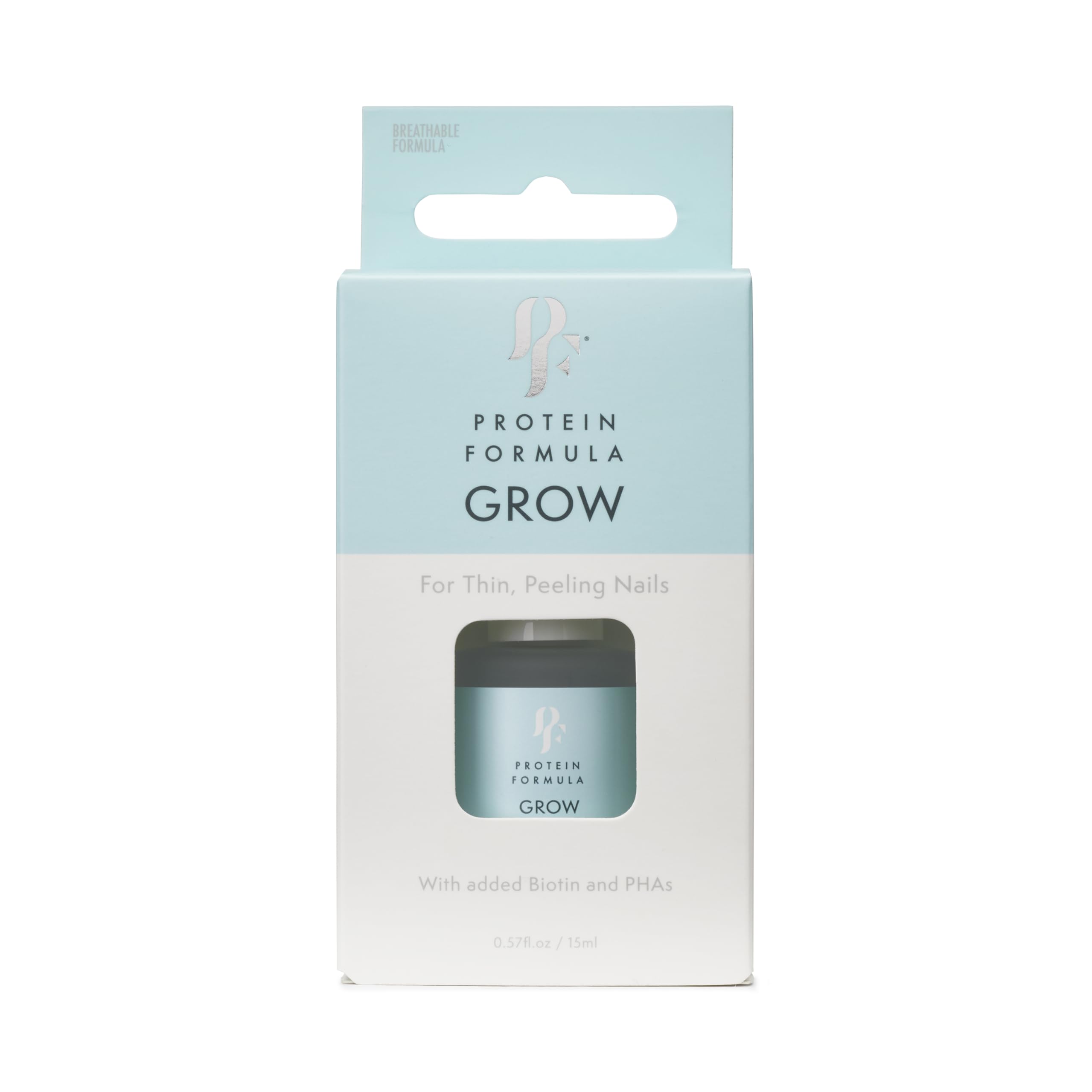 PROTEIN FORMULA GROW Nail Treatment 15ml - Strengthens Soft, Thin & Peeling Nails with Panthenol & Biotin | Promotes Denser Nail Structure | Perfect for Weak, Brittle Nails at Home & Salon Care