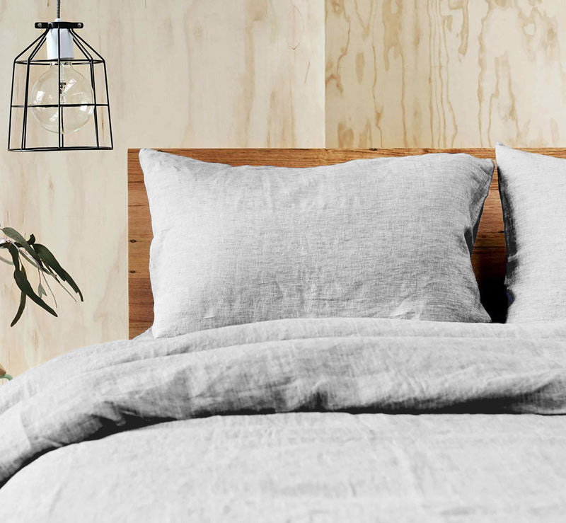 100% Pure Linen Grey Duvet Cover Set - Queen Size | Breathable & Hypoallergenic Bedding for All Seasons | Perfect for Master Bedroom, Guest Room & Vacation Homes