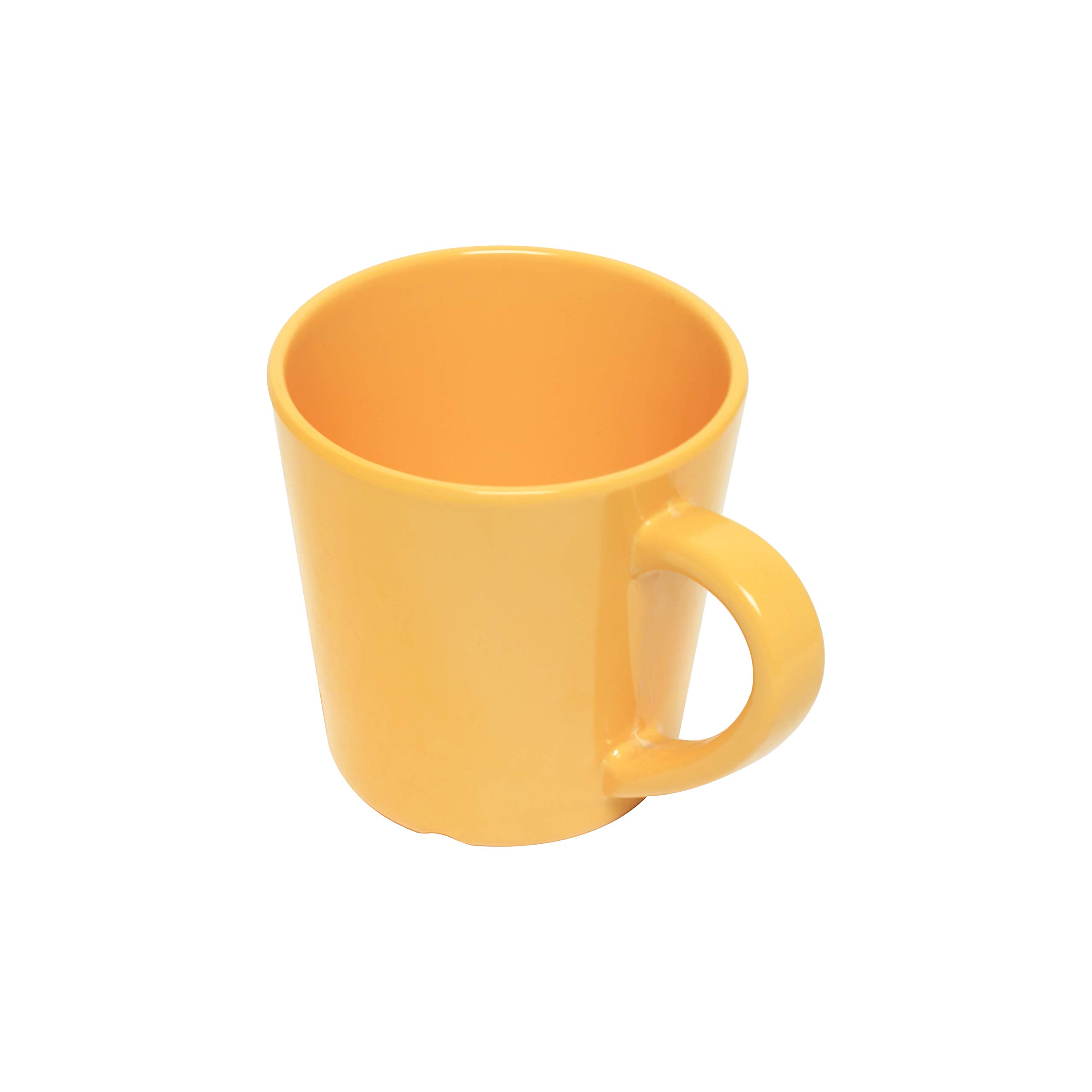 Premium Yellow Melamine Coffee Mug Set - 7 oz (3.125 Inch) - Durable BPA-Free Dishwasher Safe Cups - Pack of 12 - Perfect for Restaurants, Picnics, Camping & Outdoor Dining
