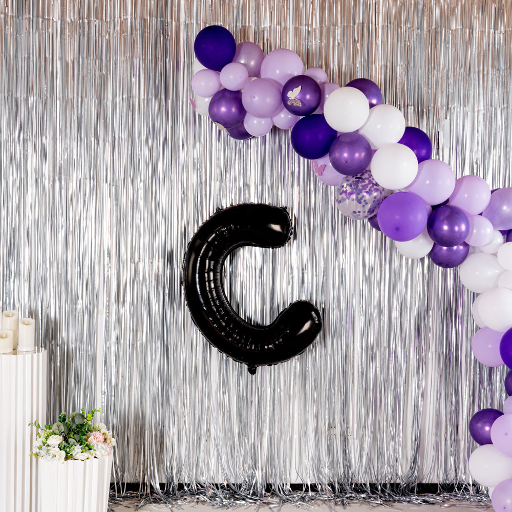 Balloonify Black Mylar Letter C Balloon - 40 Inch Large Foil Alphabet Balloon for Birthday Party Decorations, Baby Showers, Graduation Celebrations & Special Events (1 Count Box)