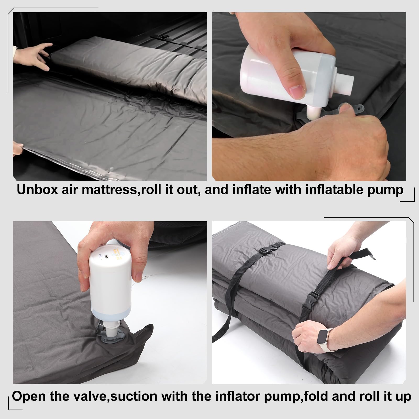 Tesla Cybertruck Air Mattress - Custom Fit Truck Bed Air Mattress with Built-in Pump & Carry Bag | Waterproof, Durable Camping Accessory for Travel, Road Trips & Outdoor Adventures | Perfect for Tesla Owners, Camping & Backyard Sleepovers