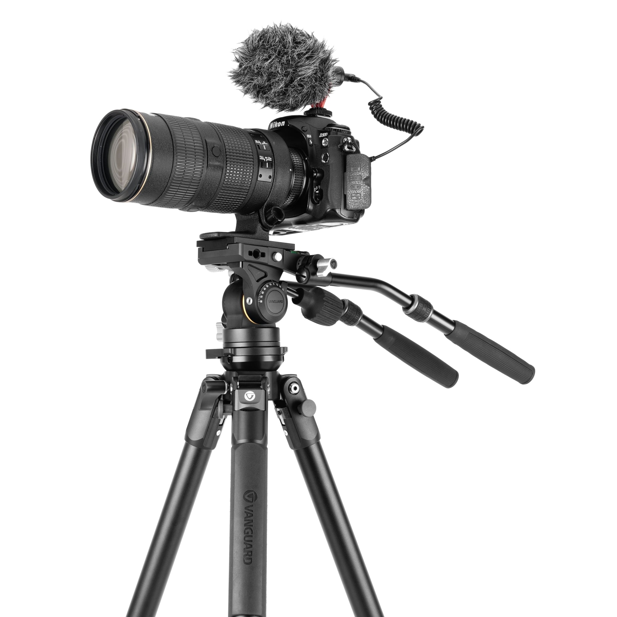 Alta Pro 3VL 303AV18 Professional Aluminum Tripod with Fluid Pan Head for DSLR Cameras - Perfect for Video Shooting, Photography & Live Streaming