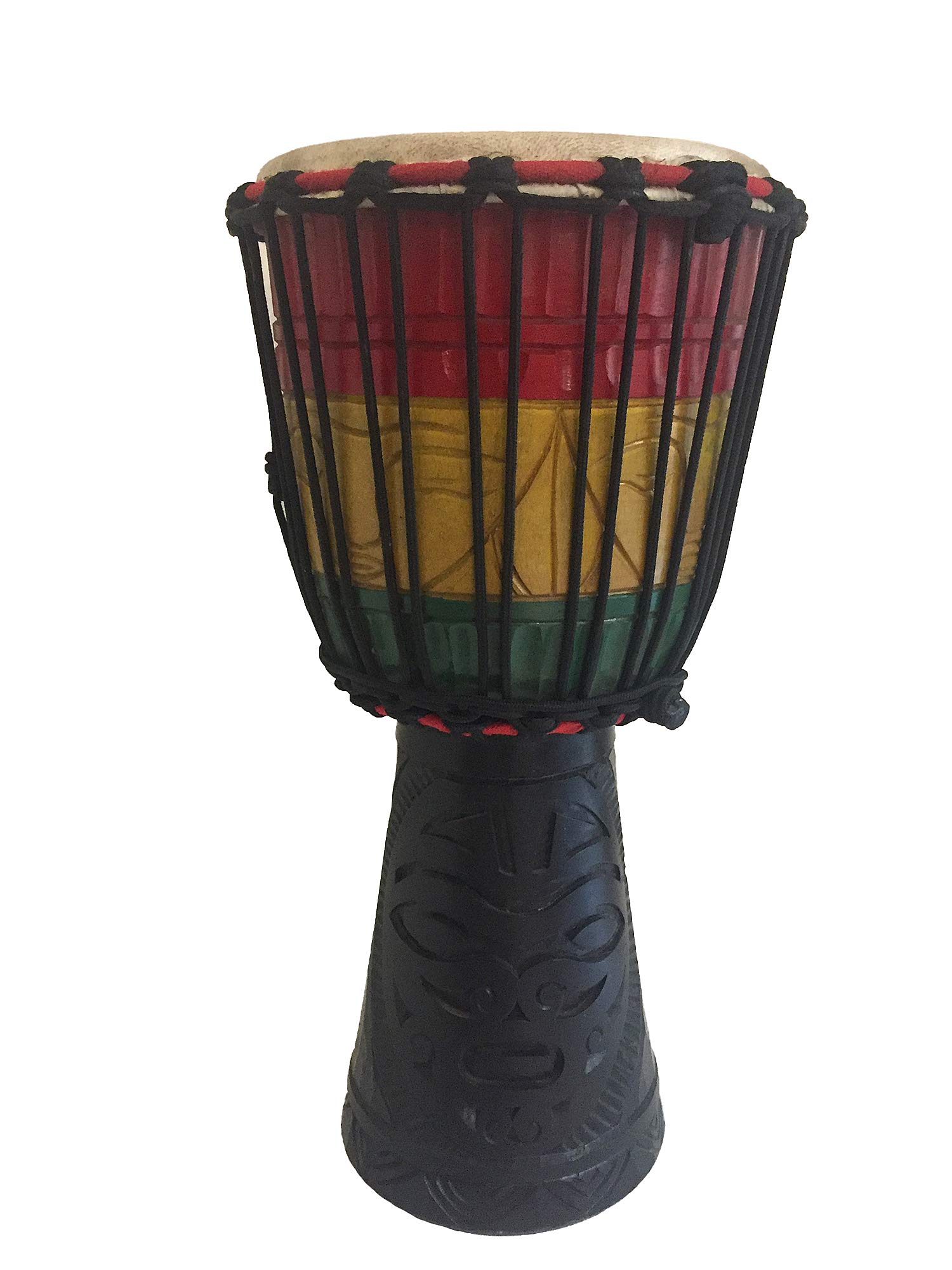 Hand Carved Solid Mahogany Wood Djembe Drum - 20