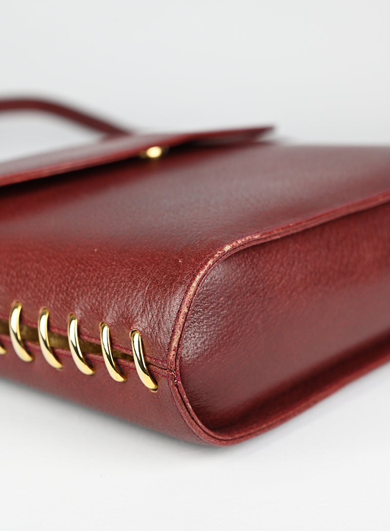 Valentino Bordeaux Leather Handbag for Women - Elegant Designer Purse for Work, Party & Everyday Use
