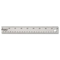 3 Pack Stainless Steel Office Ruler 18 Inch with Non-Slip Cork Back - Perfect for School, Office & Craft Projects - Durable Metal Ruler for Drawing, Measuring & DIY
