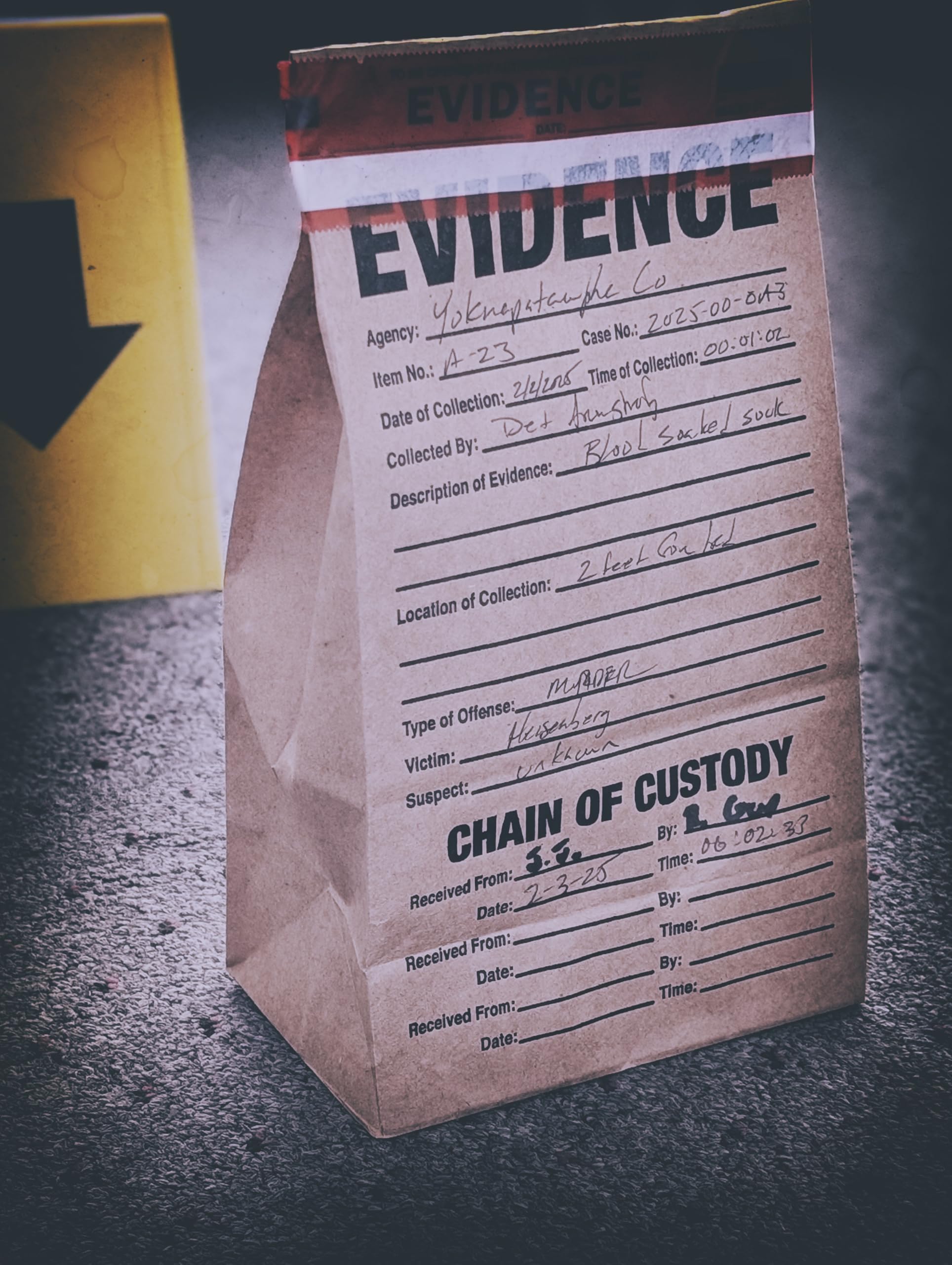 Small Crime Scene Paper Evidence Bags - 100 Pack, 8.5