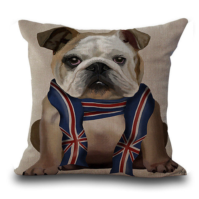 Bullfight Dog Pillows - Soft & Comfortable Pet Bed for Small Dogs - Perfect for Home, Office, or Travel Use