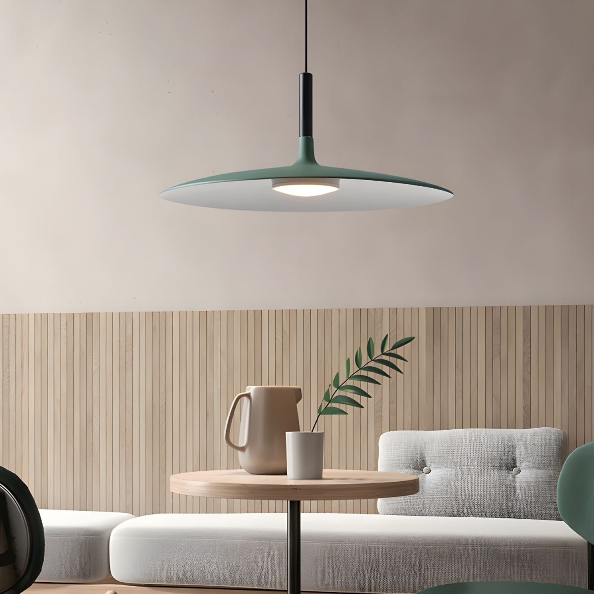 Aplomb Modern Metal Pendant Light - Industrial Style Ceiling Hanging Lamp for Kitchen Island, Dining Room & Bedroom Lighting