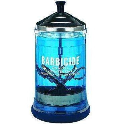 Barbicide Disinfectant Midsize Jar - 32oz Professional Salon & Barber Tool Sanitizer for Combs, Scissors, Razors - Ideal for Hair Salons, Barbershops & Home Grooming Kits