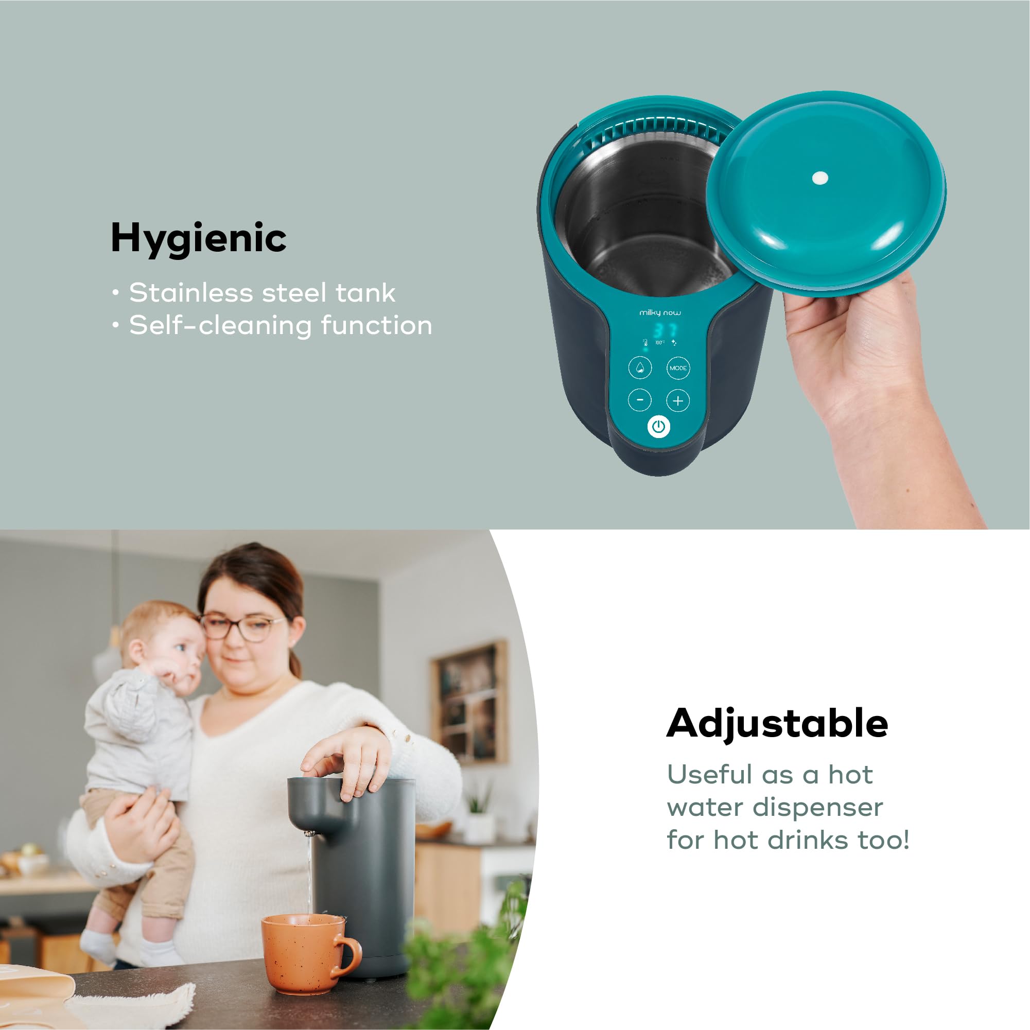 Babymoov Milky Now Instant Baby Bottle Maker - Fast Formula Prep for Newborns & Infants - Perfect for Night Feedings & Travel