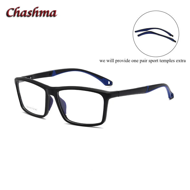 Men's Full Rim Square TR90 Sport Eyeglasses 1220 - Lightweight Durable Frame for Running, Cycling & Outdoor Activities