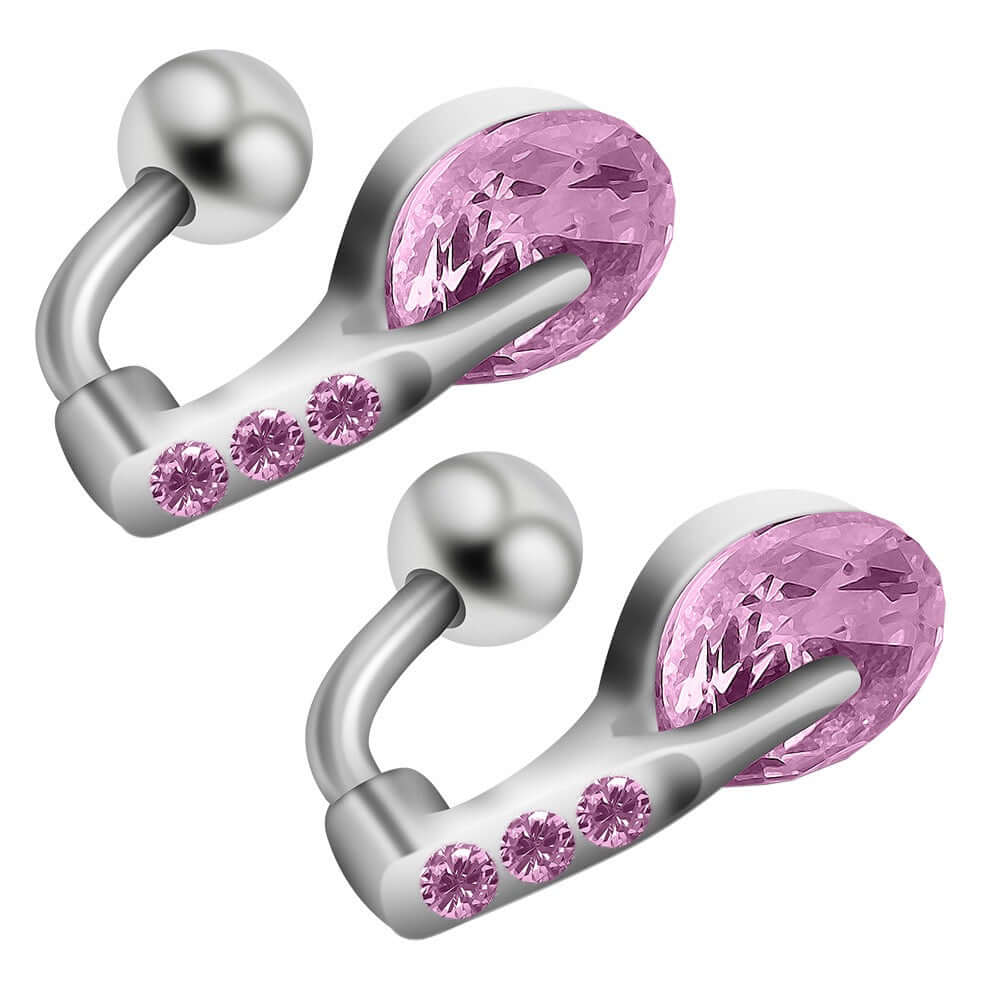 Snail Spiral Hinged Hoop Belly Button Rings - Surgical Steel Navel Piercing Jewelry for Women | QC488 | Perfect for Belly Dance, Beach Wear & Body Piercing Fashion