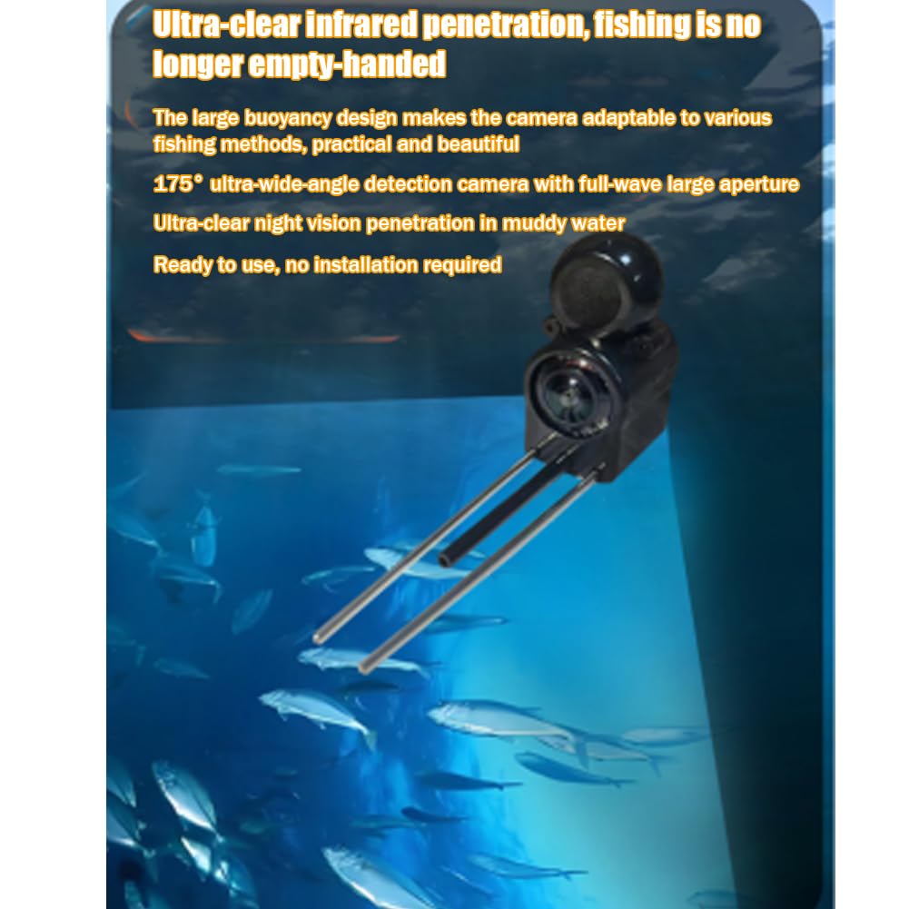 Colitt 4.3/5 Inch Underwater Fishing Camera with 220° Wide View & Infrared Night Vision - IP68 Waterproof Fish Finder for Ice Fishing, Scuba Diving, and Marine Exploration