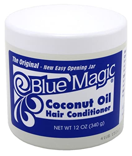 Blue Magic Coconut Oil 12 oz - Pure Organic Cold Pressed Virgin Coconut Oil for Hair, Skin & Cooking - Perfect for Moisturizing, Frizz Control & Healthy Recipes