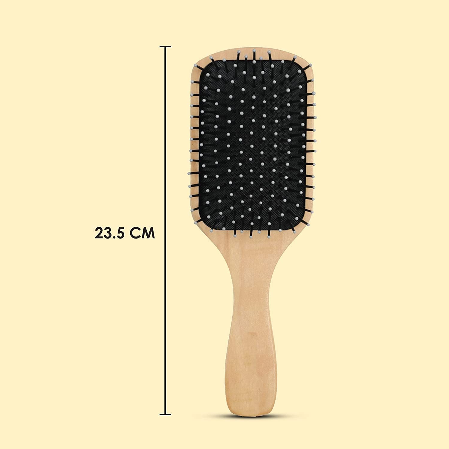 MYN Professionals Wooden Detangling Hair Brush - Natural Paddle Hairbrush for Women, Men & Kids - Stimulates Scalp, Promotes Hair Growth & Adds Shine - Perfect for Daily Hair Care, Detangling Wet/Dry Hair & Scalp Massage