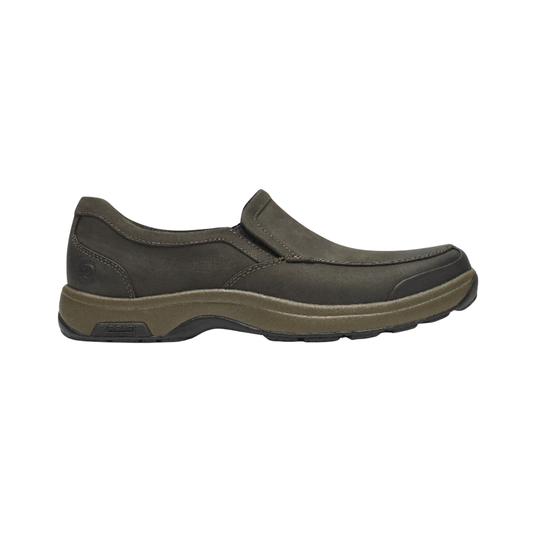 Men's Brown Nubuck Battery Park Slip-On Loafers - Comfortable Casual Shoes for Work & Travel (D Width) - Perfect for Office, Walking & Everyday Wear