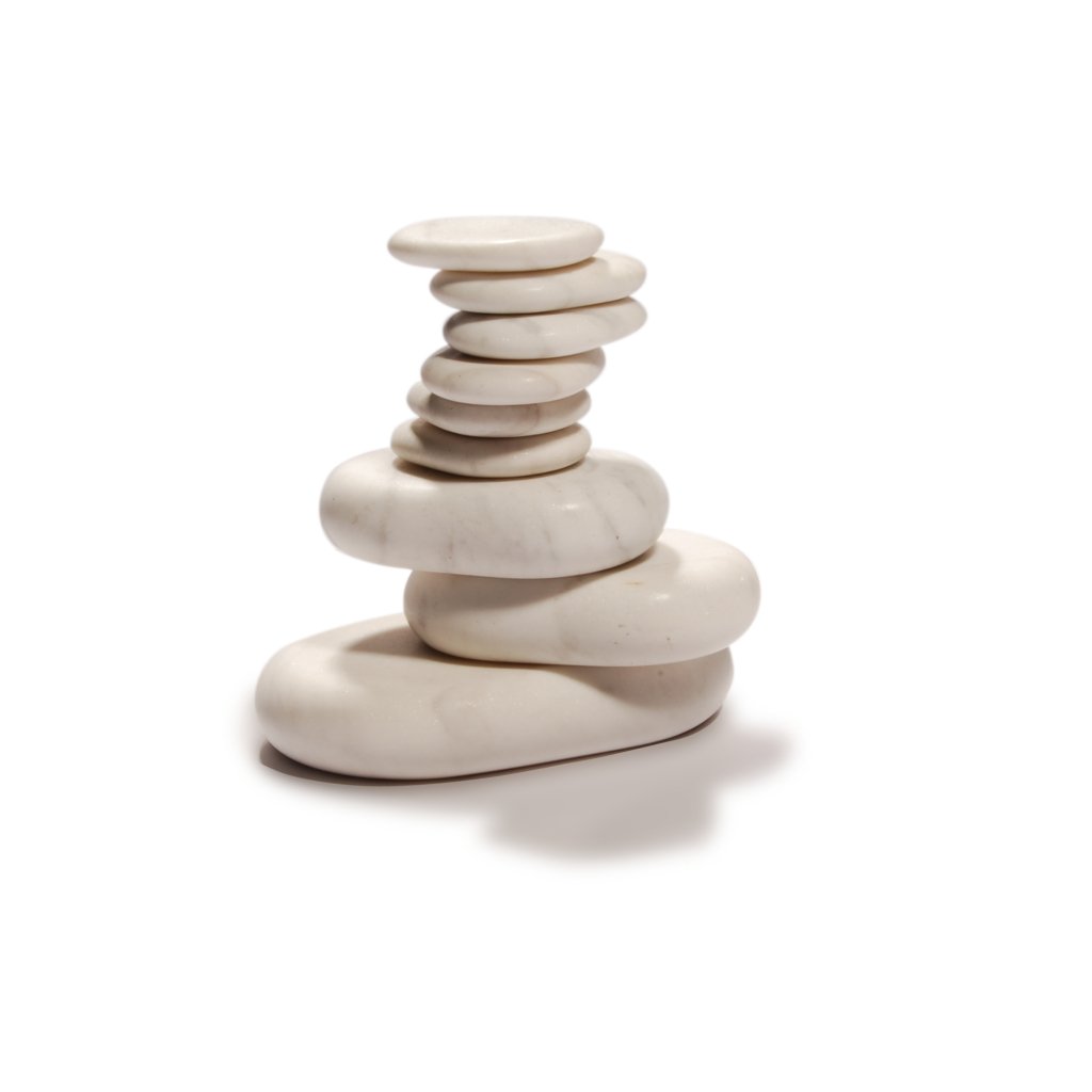 Premium 9-Piece Marble Massage Stone Set for Relaxation & Spa Therapy - Hot & Cold Therapy for Back, Neck, and Full Body Pain Relief