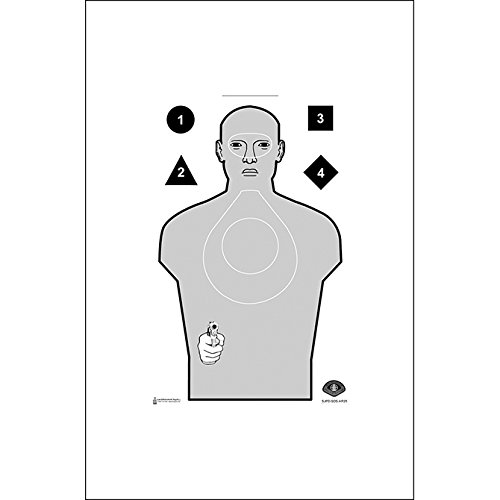 San Jose Police Department 25% Cardboard Qualification Target - 100 Pack for Law Enforcement Training & Shooting Practice