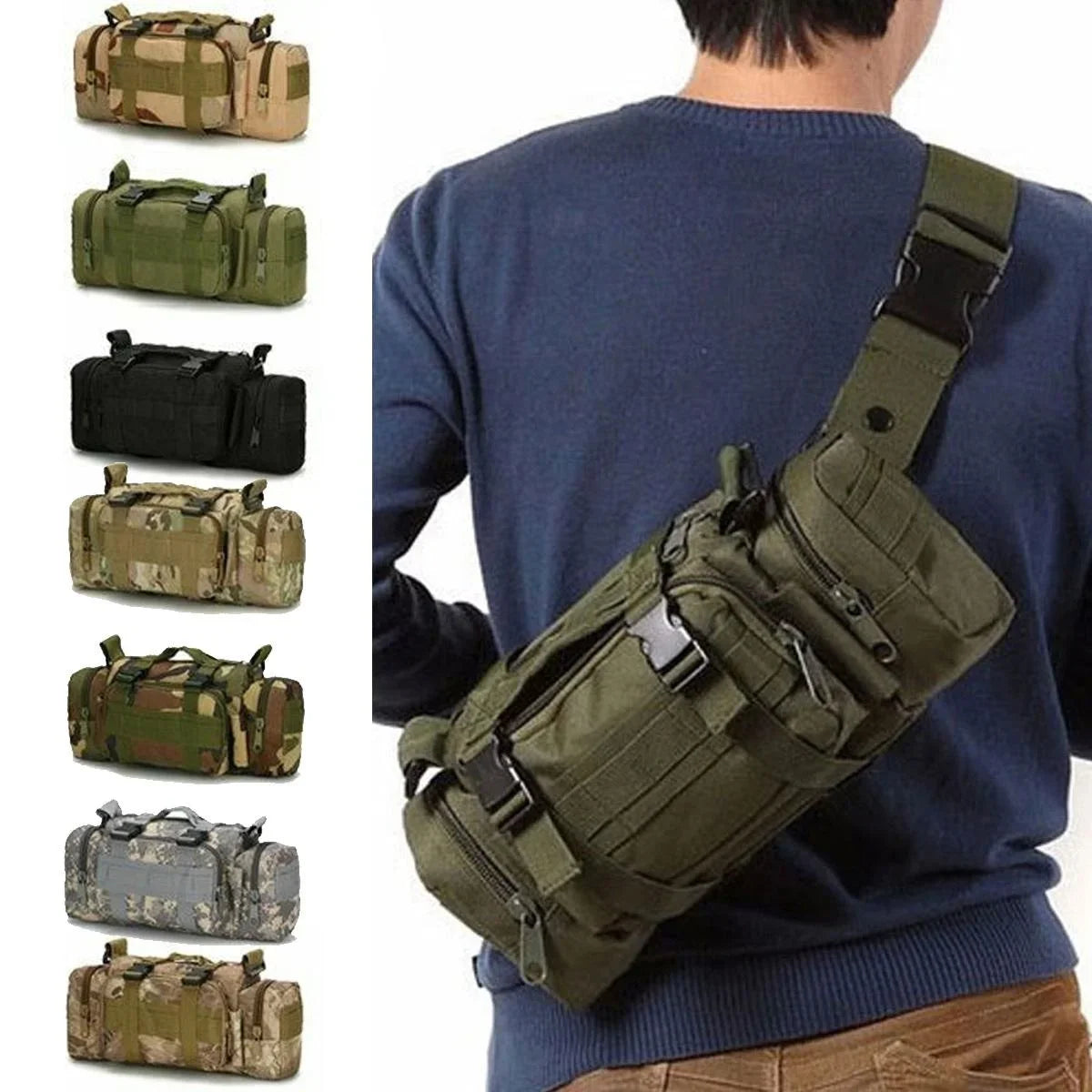 Best Camping & Hiking Waist Pack - Durable Outdoor Waist Bag & Chest Pouch for Men & Women - Perfect for Hiking, Travel, Running & Everyday Use