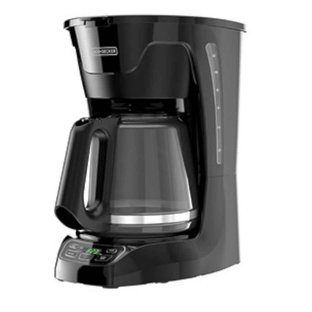 BLACK+DECKER CM1110BC Programmable Digital Coffee Maker with Timer - 12-Cup Capacity, Auto Shutoff, Stainless Steel - Perfect for Home, Office & Kitchen Use